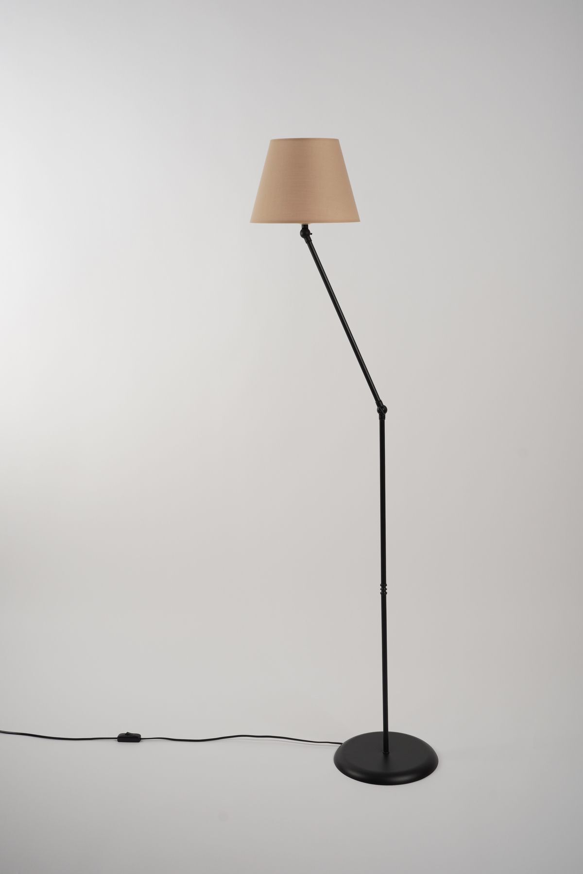 teknotrust Cosby Metal Lambader Siyah-Pudra (25x25x145 cm)