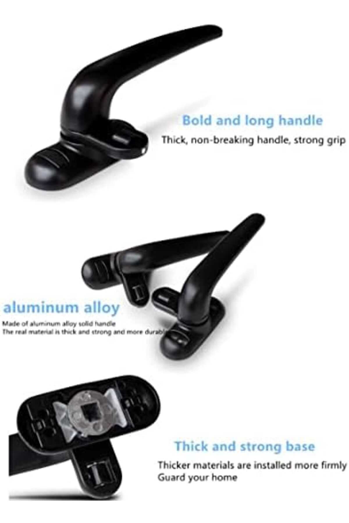 KAFENDA-Aluminum Alloy Window Handle, Internal and External Sliding Door Handle, Suspended Window Ha 3