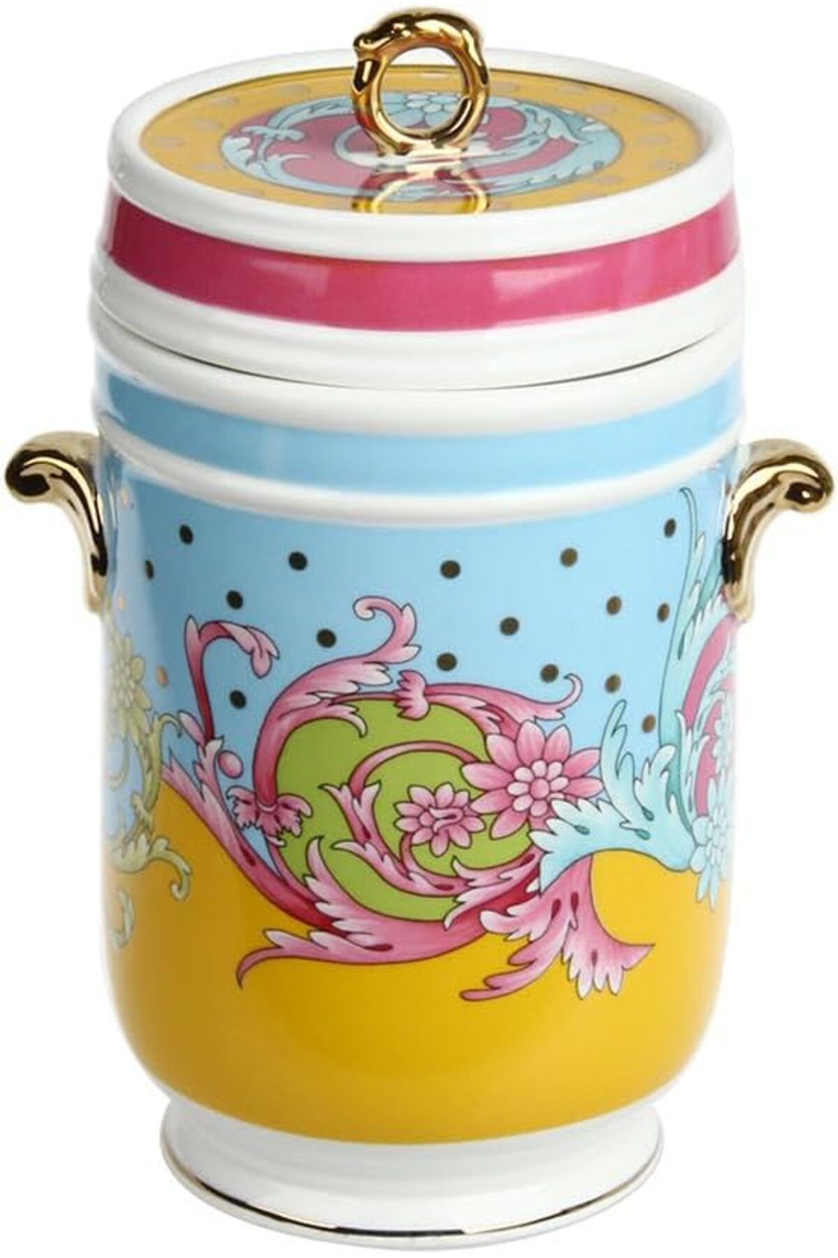 KDROĞLU KDROGLU Art Estelle Bone Porselen Kulplu Kavanoz 22 cm New Desing 1109836