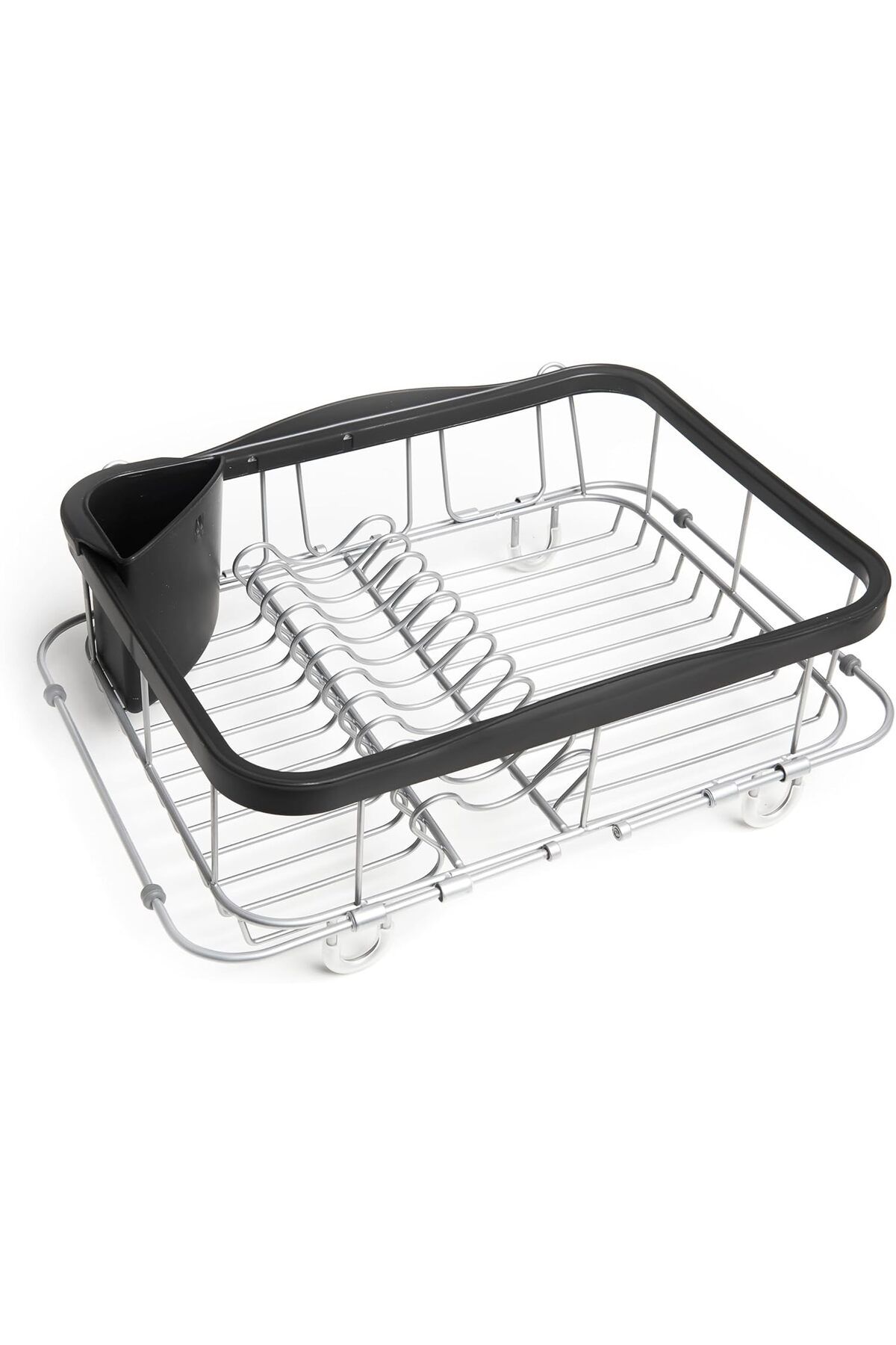DERİK KADROĞLU Multi-Use Dish Rack Black Sinkin çok fonksiyonlu tabak standı siyah/nikel, metal, büyü