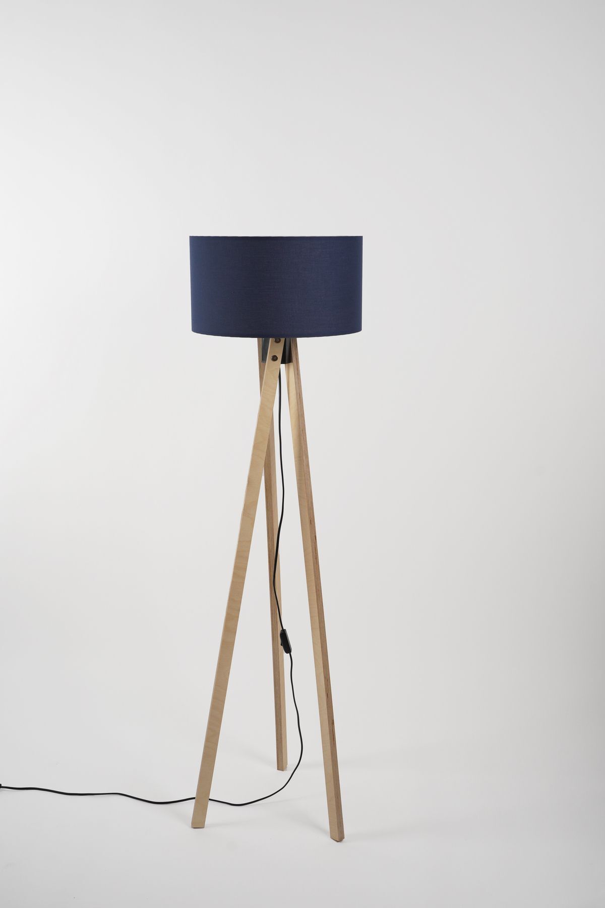 teknotrust Pier Lambader Naturel-Lacivert (38x38x140 cm)