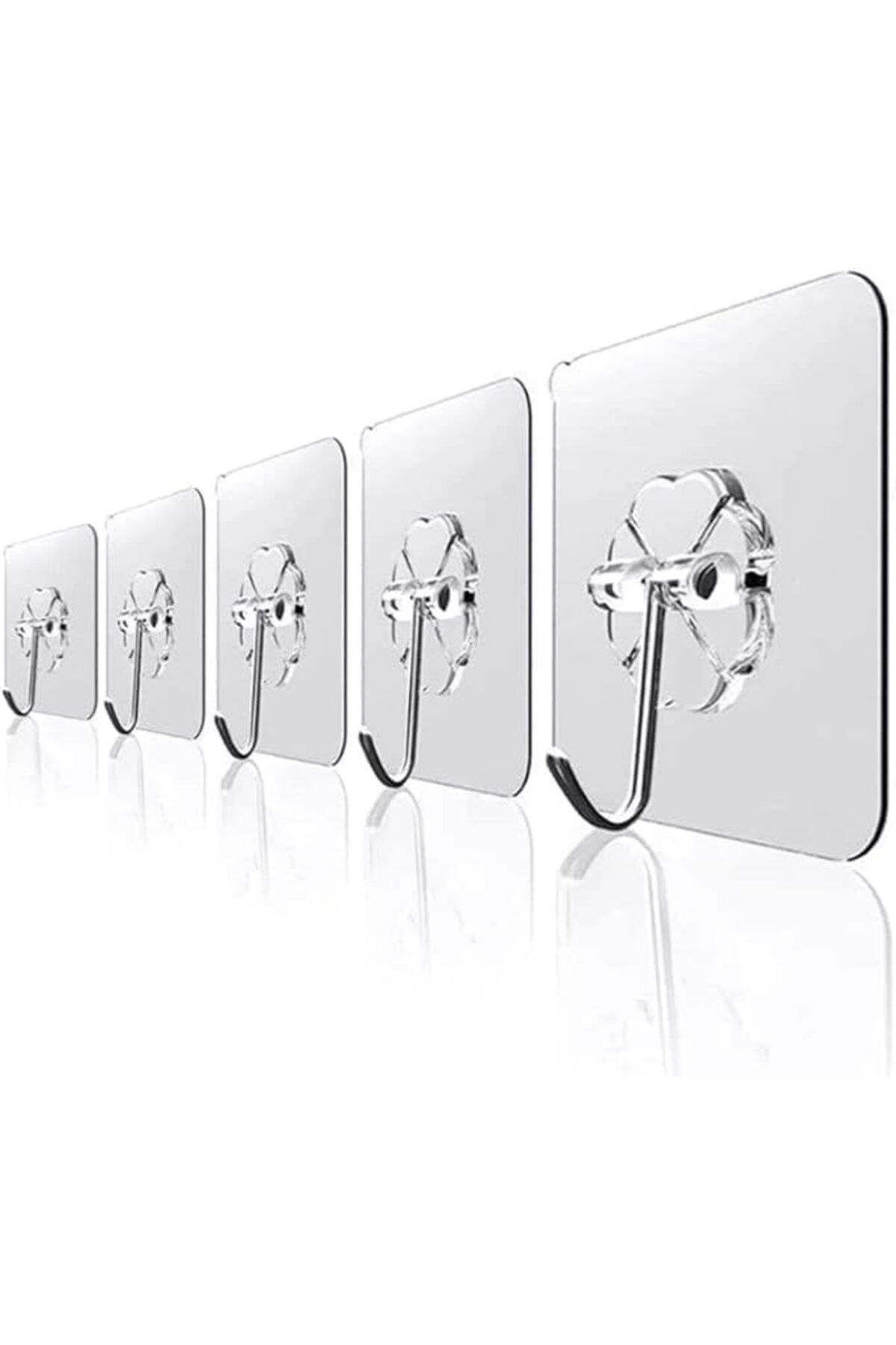 ÇAĞUR çağur Home Kendinden Yapışkanlı Şeffaf Askı Askılık Havluluk 5'li Set YENİ 1109945