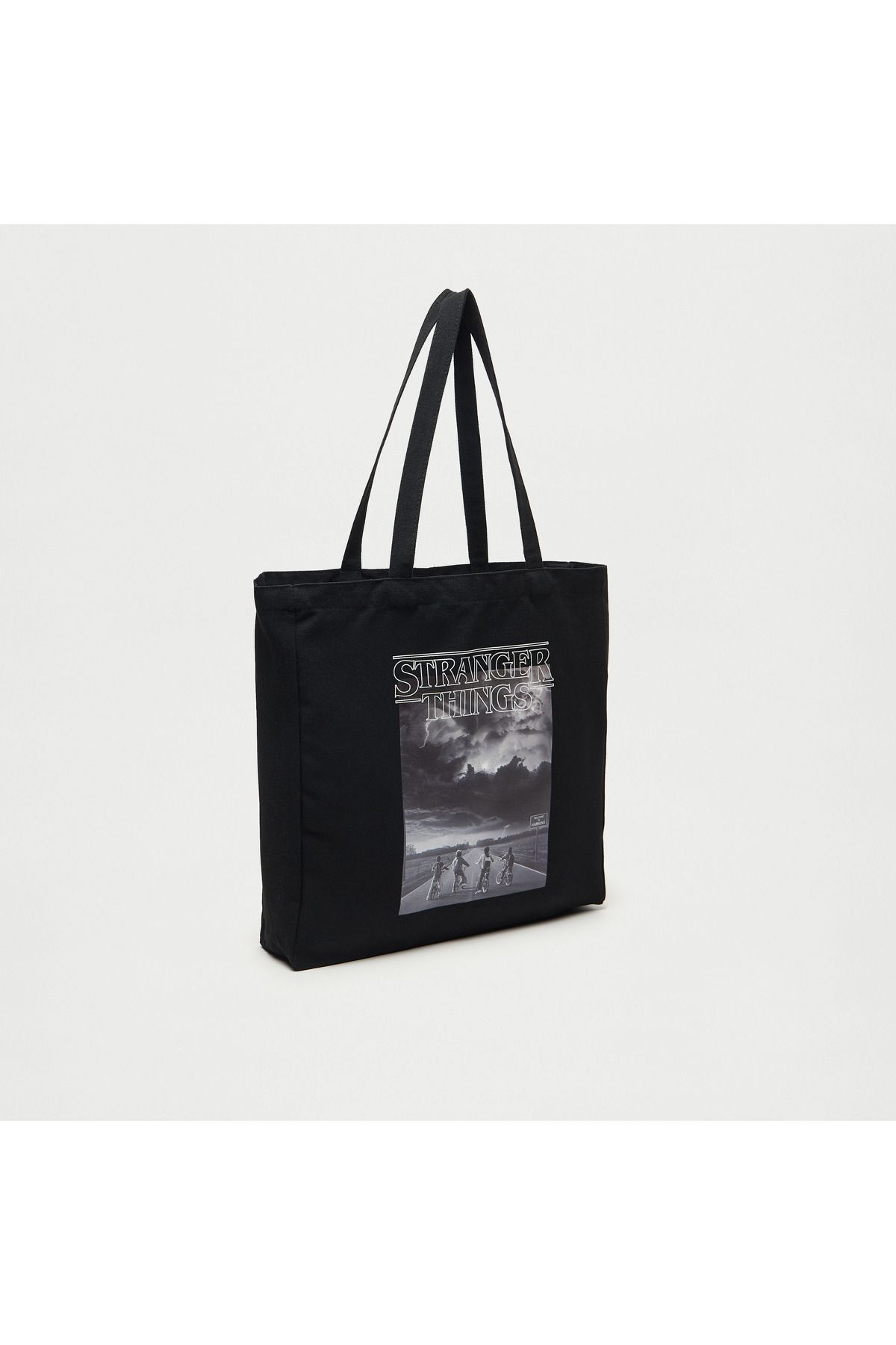 SP Characters-Stranger Things Print Shopper Bag with Double Handle 1