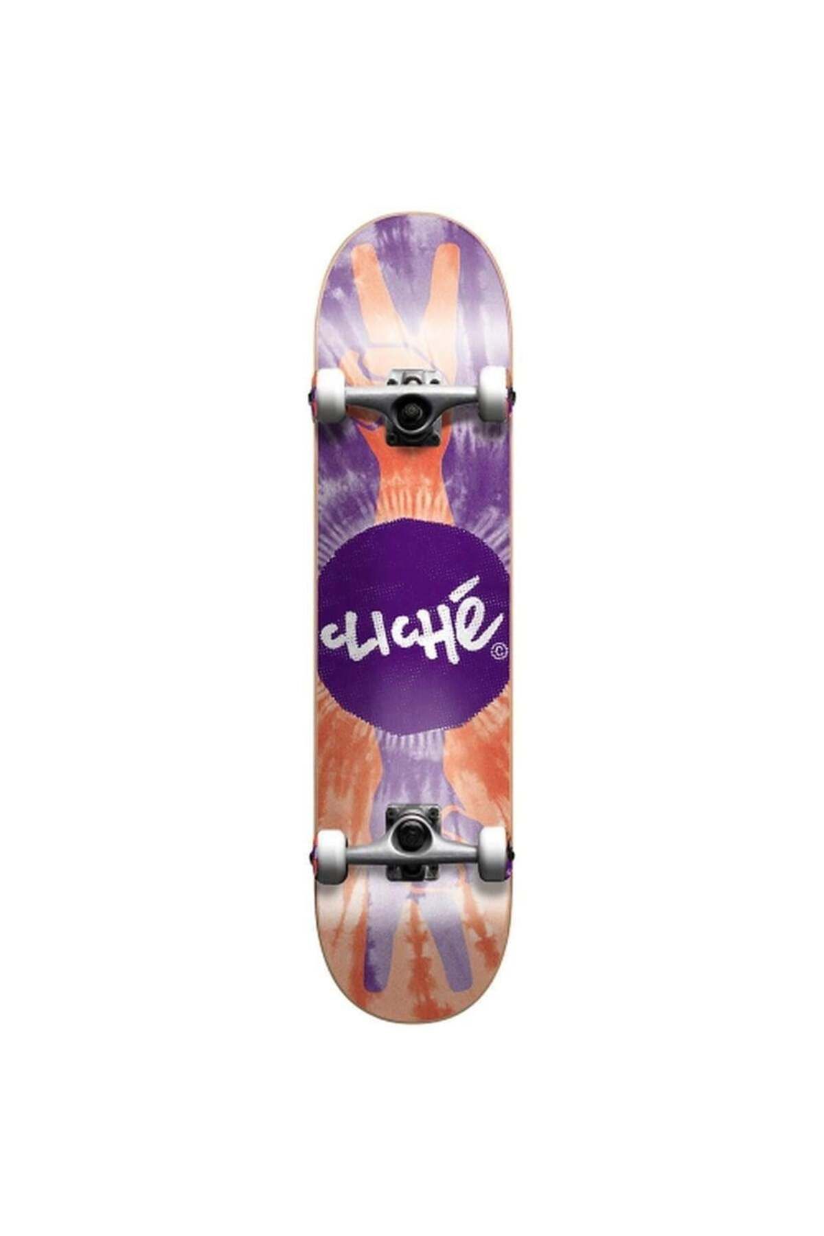 Cliche 8.0 Peace Purple Red Skateboard Kaykay