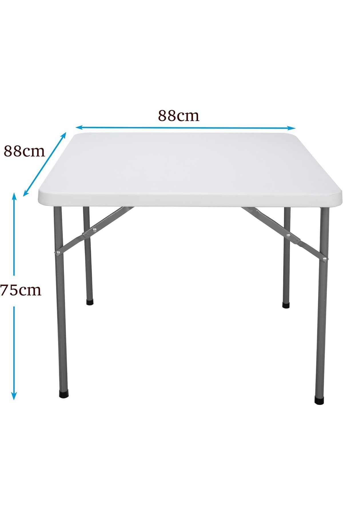 MAPLE HOME DECORATION-Plastic Folding Table Portable Trestle Multi-purpose Dining Camp Picnic Party Event Table 88*88cm 5