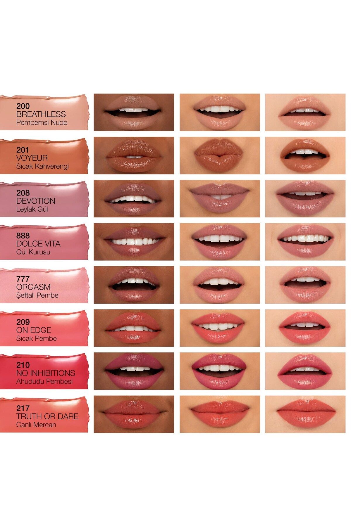 Nars-Intensive Content Permanent Nourishing Lipstick with Glossy Appearance - 1.5 GR-226 - All In 7