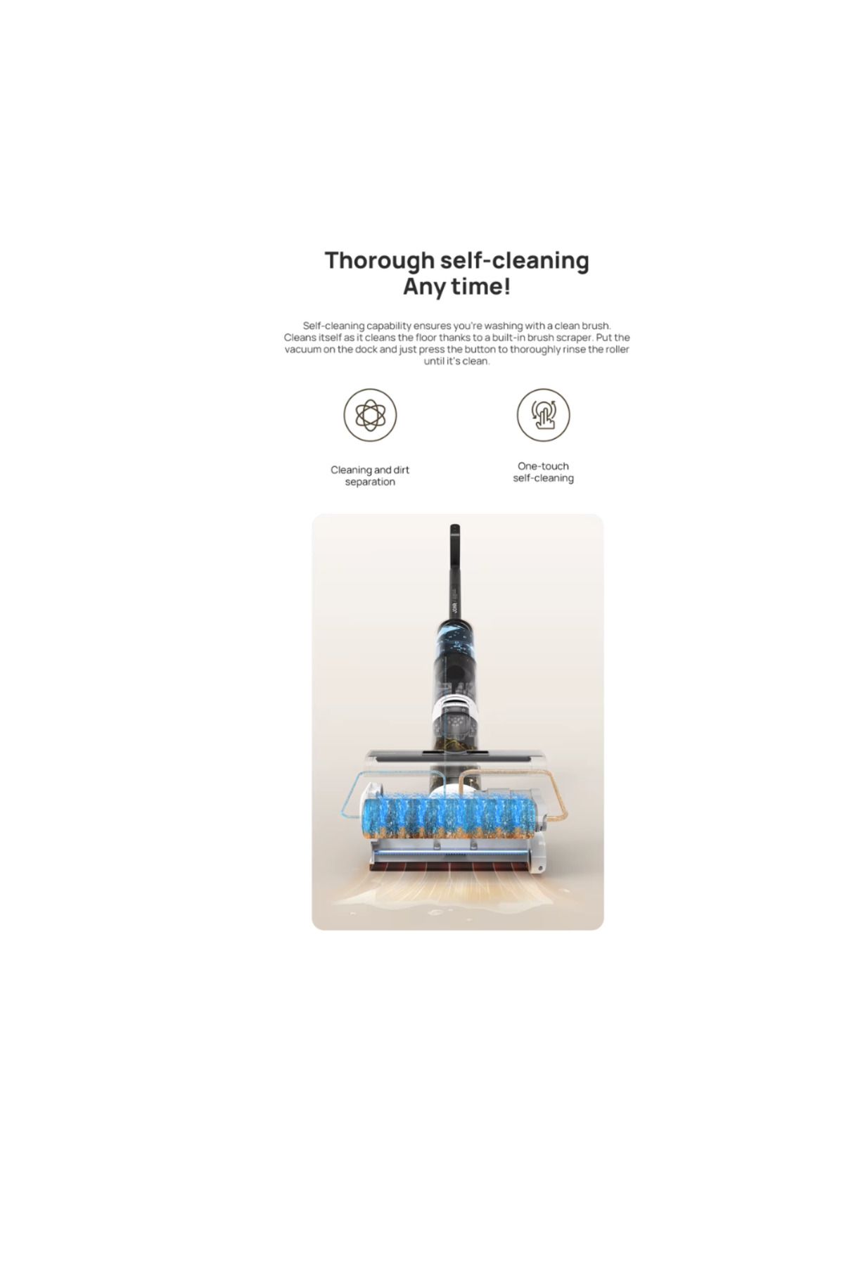JONRENAU-JONR ED12 Cordless Vacuum Cleaner and Mop with Wet and Dry Mopping and Self Cleaning 8