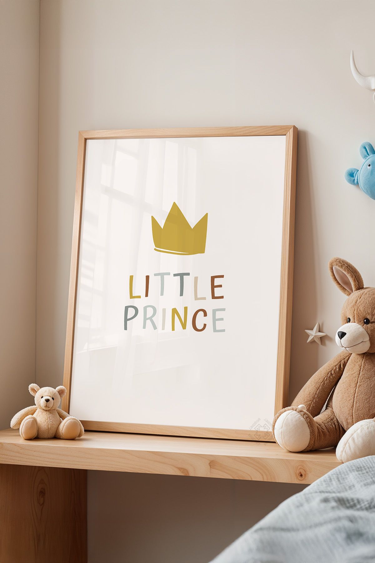 Basquiart Çocuk Odası, Bebek Odası Ahşap Çerçeveli Poster, Tablo No:30