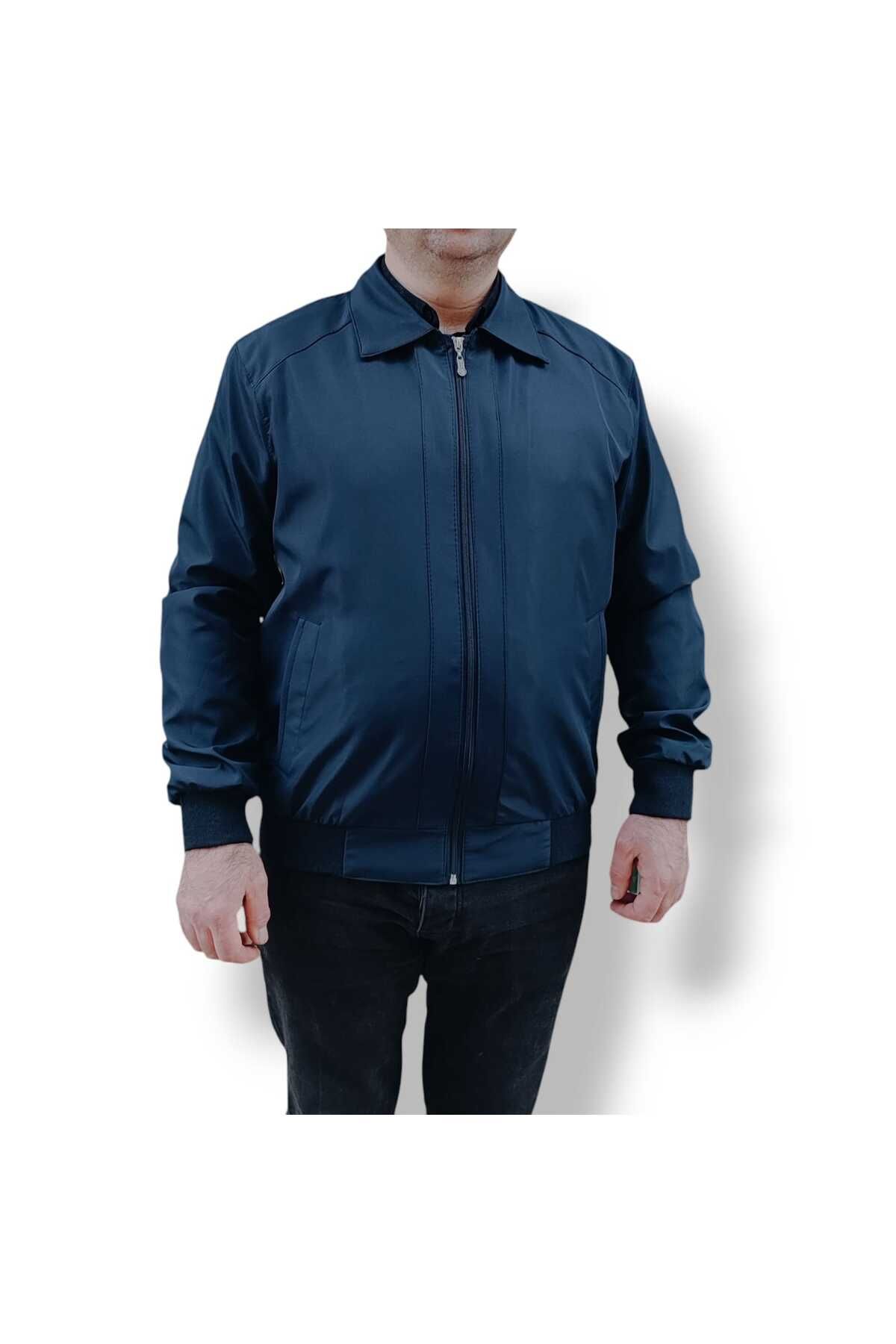 Ünal Giyim-Normalve Large Size Seasonal Father's Coat with Collar, Elasticized Sleeves and Waist, Rainproof, Windproof, No Wrinkles 3