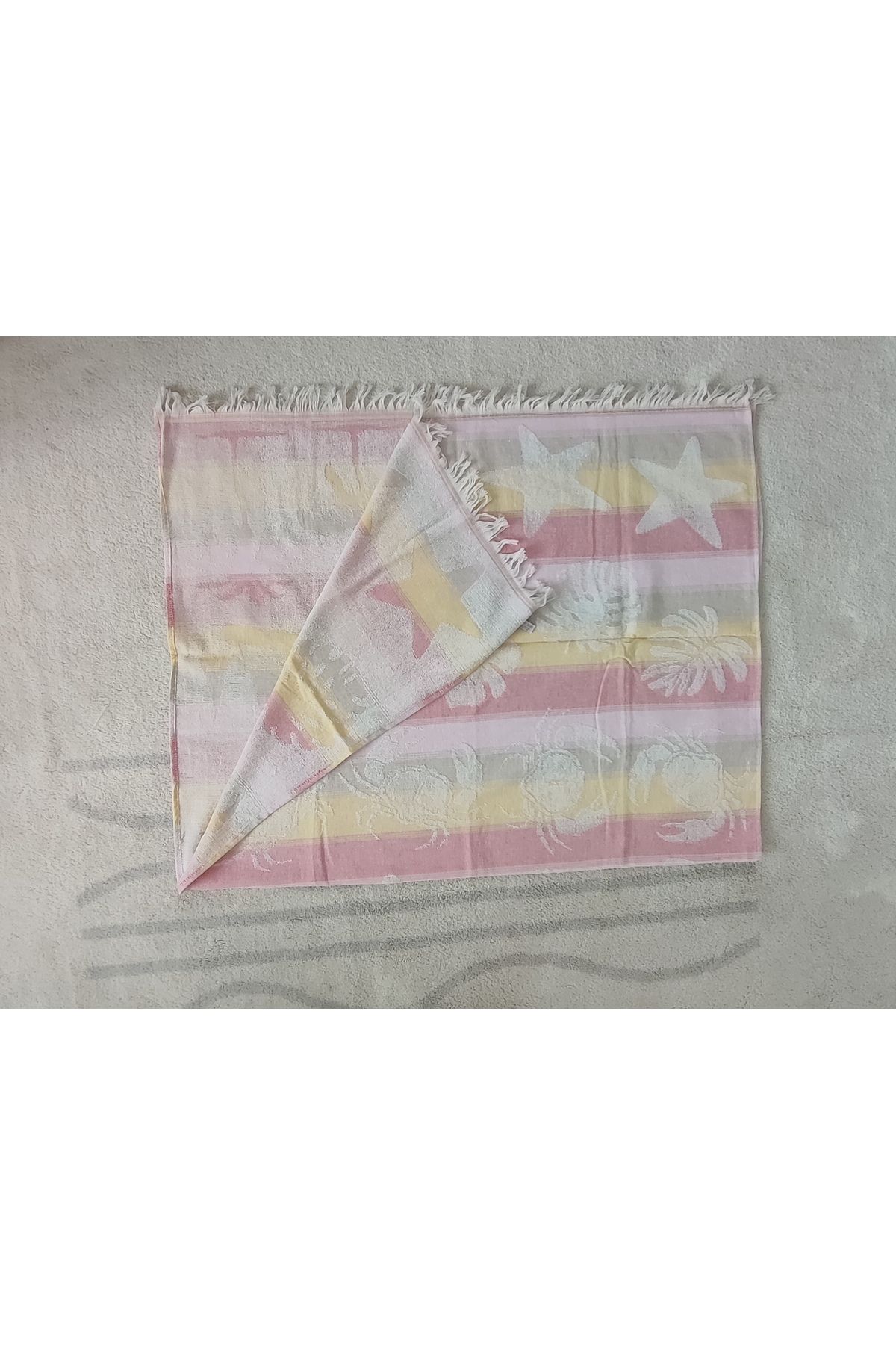 BELİNİS DENİZ YILDIZI BAMBU JAKARLI PEŞTEMAL 100X160 CM
