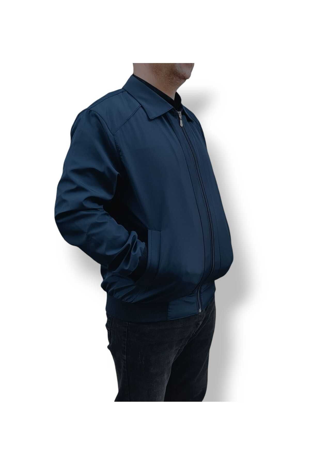 Ünal Giyim-Normalve Large Size Seasonal Father's Coat with Collar, Elasticized Sleeves and Waist, Rainproof, Windproof, No Wrinkles 4