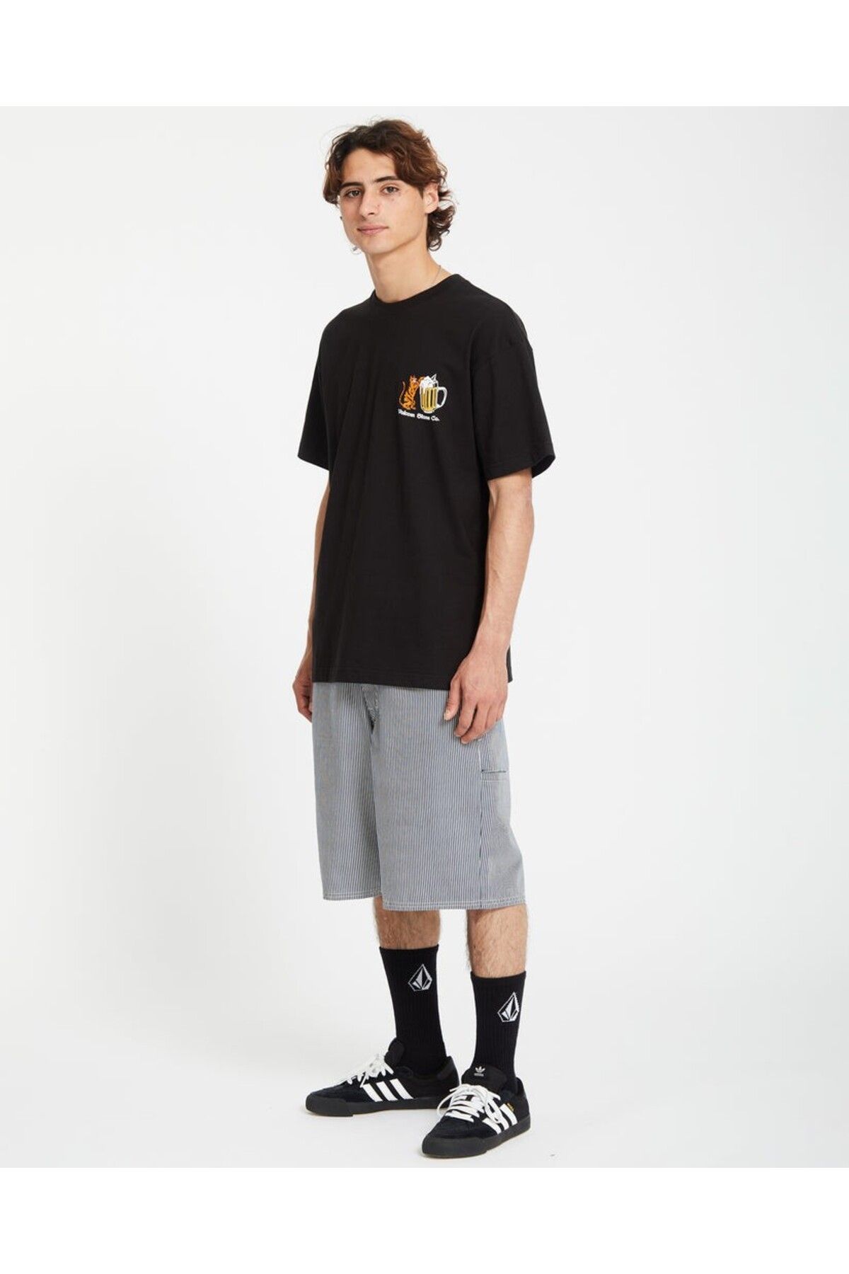 Volcom-Curious Cat Sst Blk T-Shirt 5