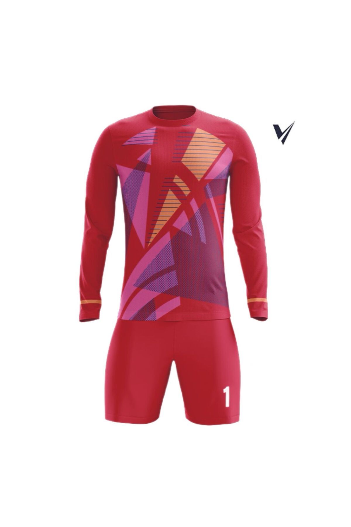 FormaVole Kaleci Forması Kırmızı Kaleci Kazağı Maç Forması Futbol Forması Goalkeeper Jersey Forma Ve Şort