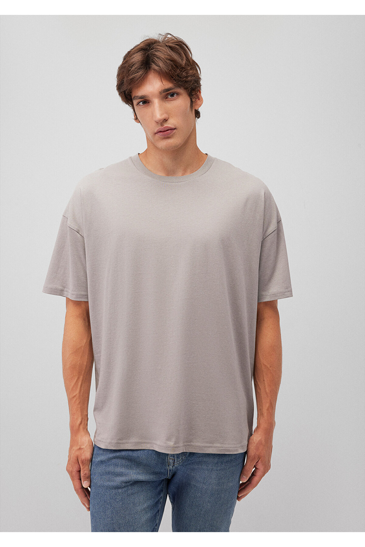 Mavi-Γκρι μπλουζάκι Oversize - Basic, 066902 -34154 3