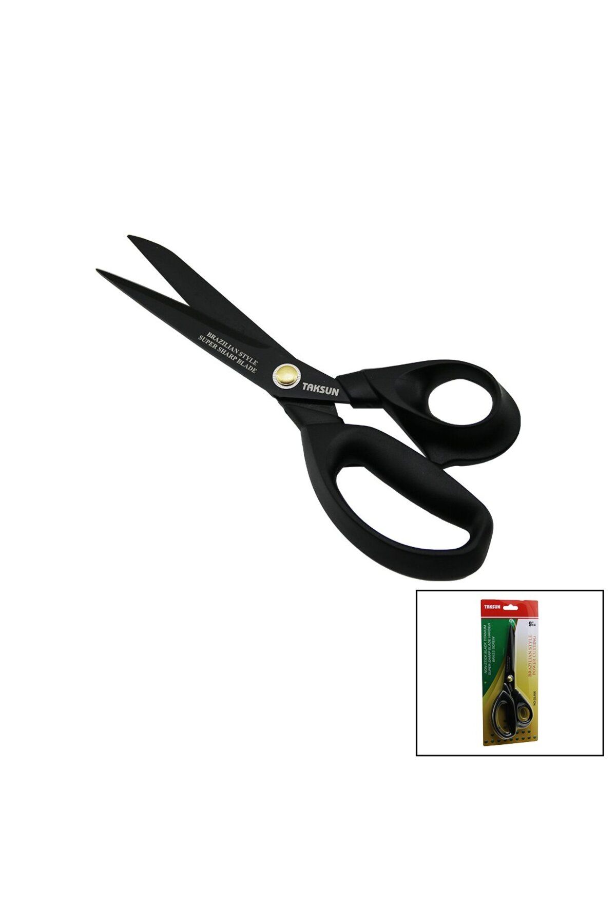 STOREMAX OZN BREZİLYA STİLİ TERZİ MAKASI SİYAH - YAPIŞMAZ ERGONOMİK SAP GL-606 91/4 OZNstre 1094633