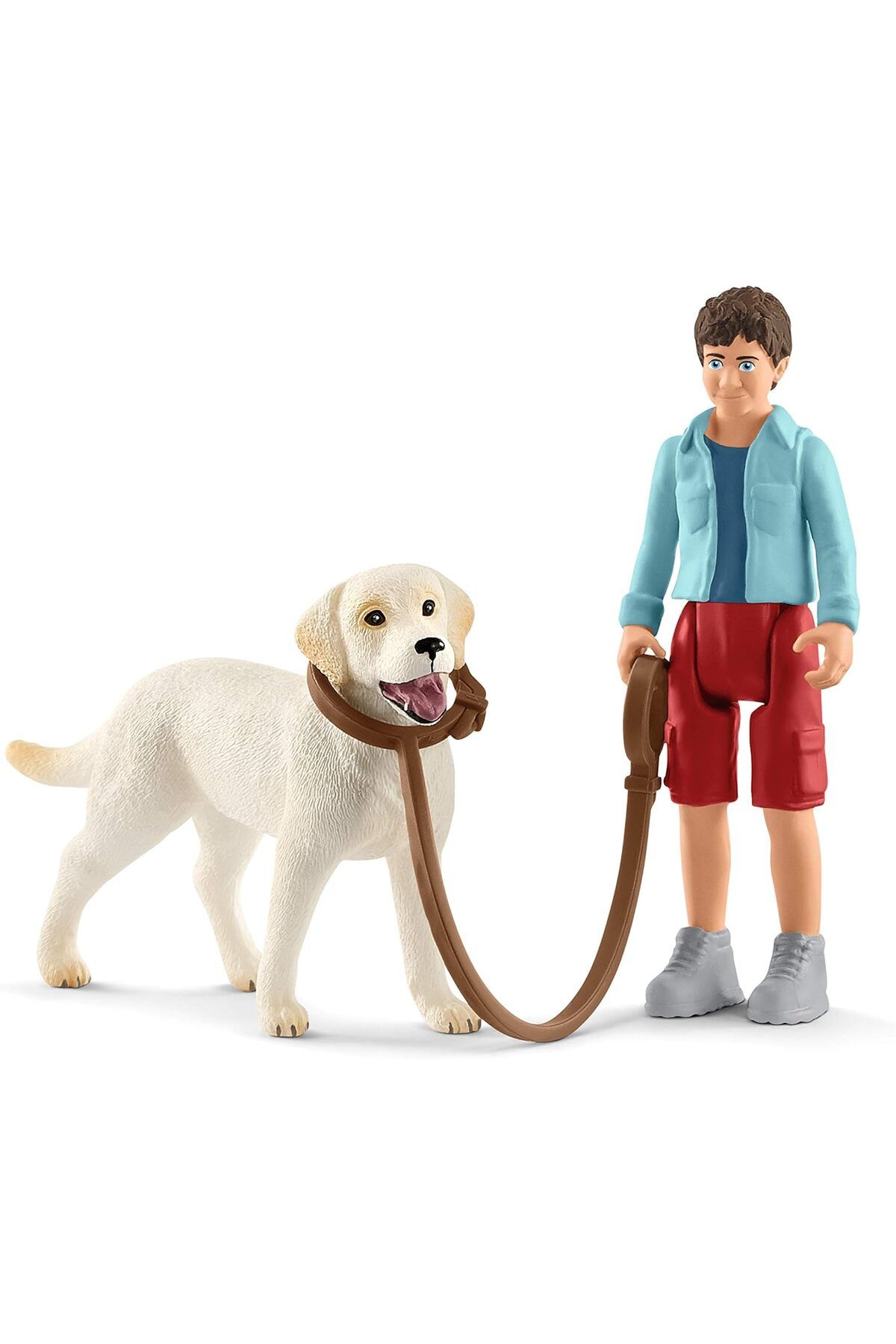 Mu Art Ahşap Mrt 42478 Labrador ile Yürüyüş Oyuncak Figürü, Çok Renkli Art 871301