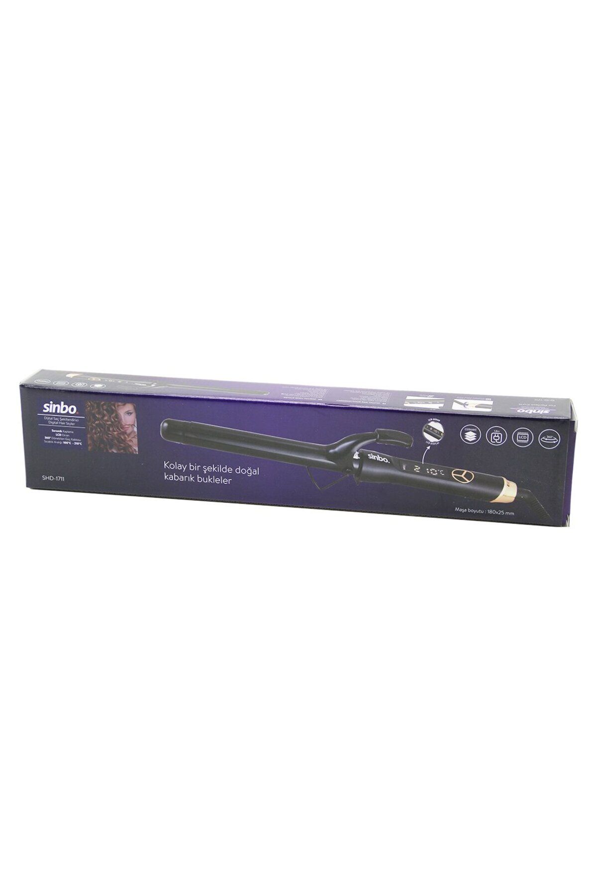 LUXE 180X25MM DİJİTAL SAÇ ŞEKİLLENDİRİCİ MAKİNE SERAMİK KAPLAMA 100-210℃ 360° KABLO=1.8MT S