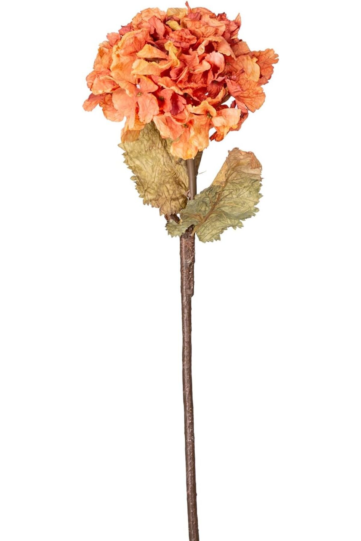 STOREMAX SRT Yapay Çiçek Ortanca Tek Dal Turuncu-Kahverengi 55 Cm. FxYM 1126906