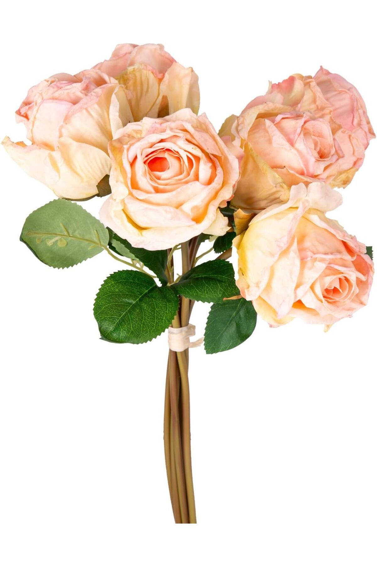 STOREMAX OZN Yapay Çiçek Gül 6'lı Demet Pembe-Sarı 37 Cm. OZNstre 1094633