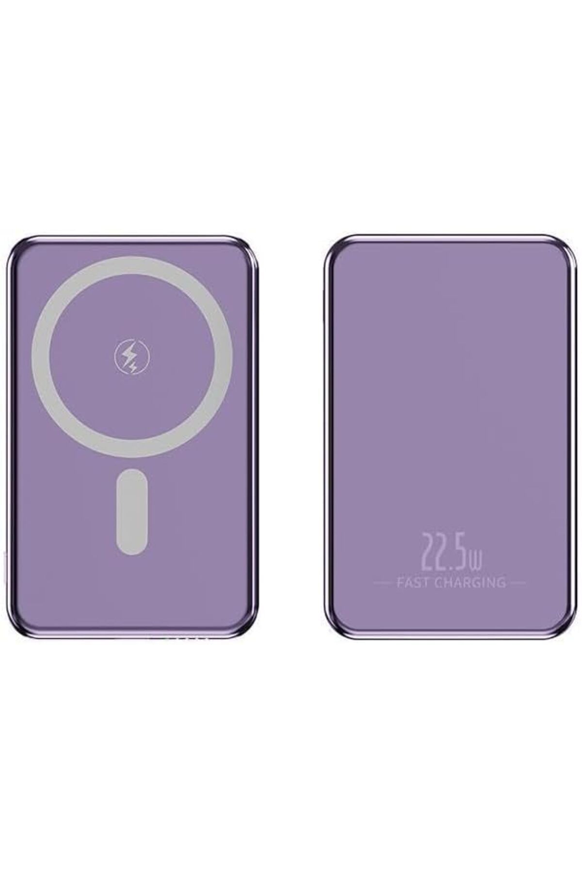 Mu Art Ahşap Mrt 5000 Mah 15W Manyetik Wireless Powerbank Mor PB-54 Art 871301