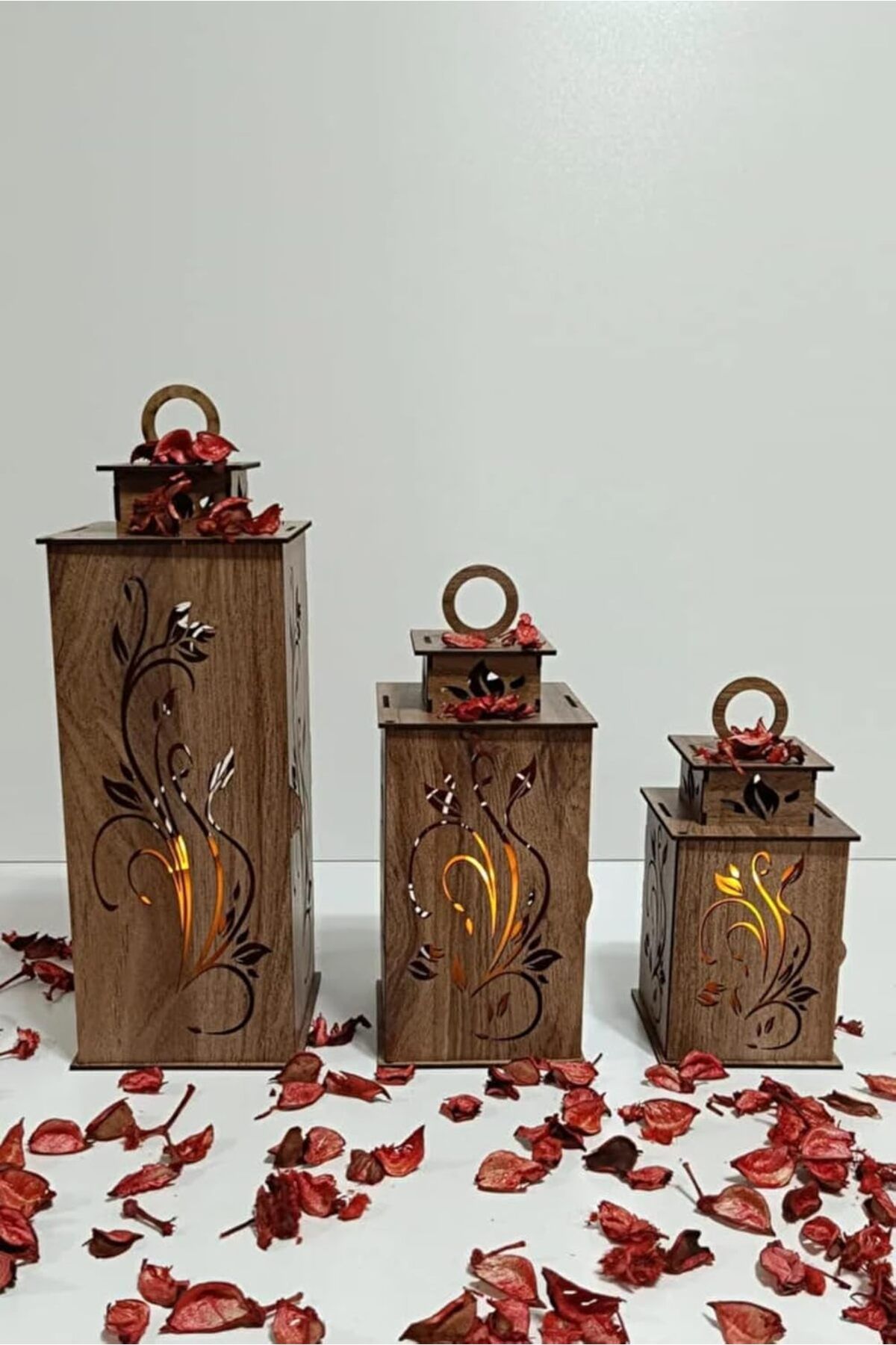 Mu Art Ahşap Mrt Dekoratif Mumluk Kahverengi 2 Art 871301