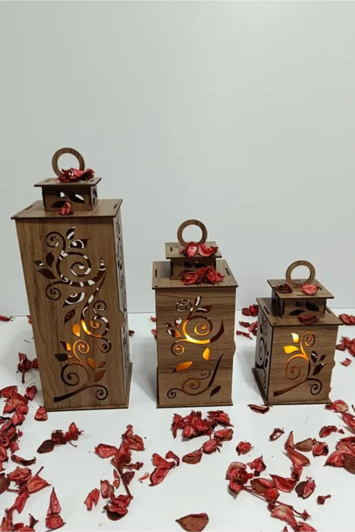 Mu Art Ahşap Mrt Dekoratif Mumluk Kahverengi 1 Art 871301