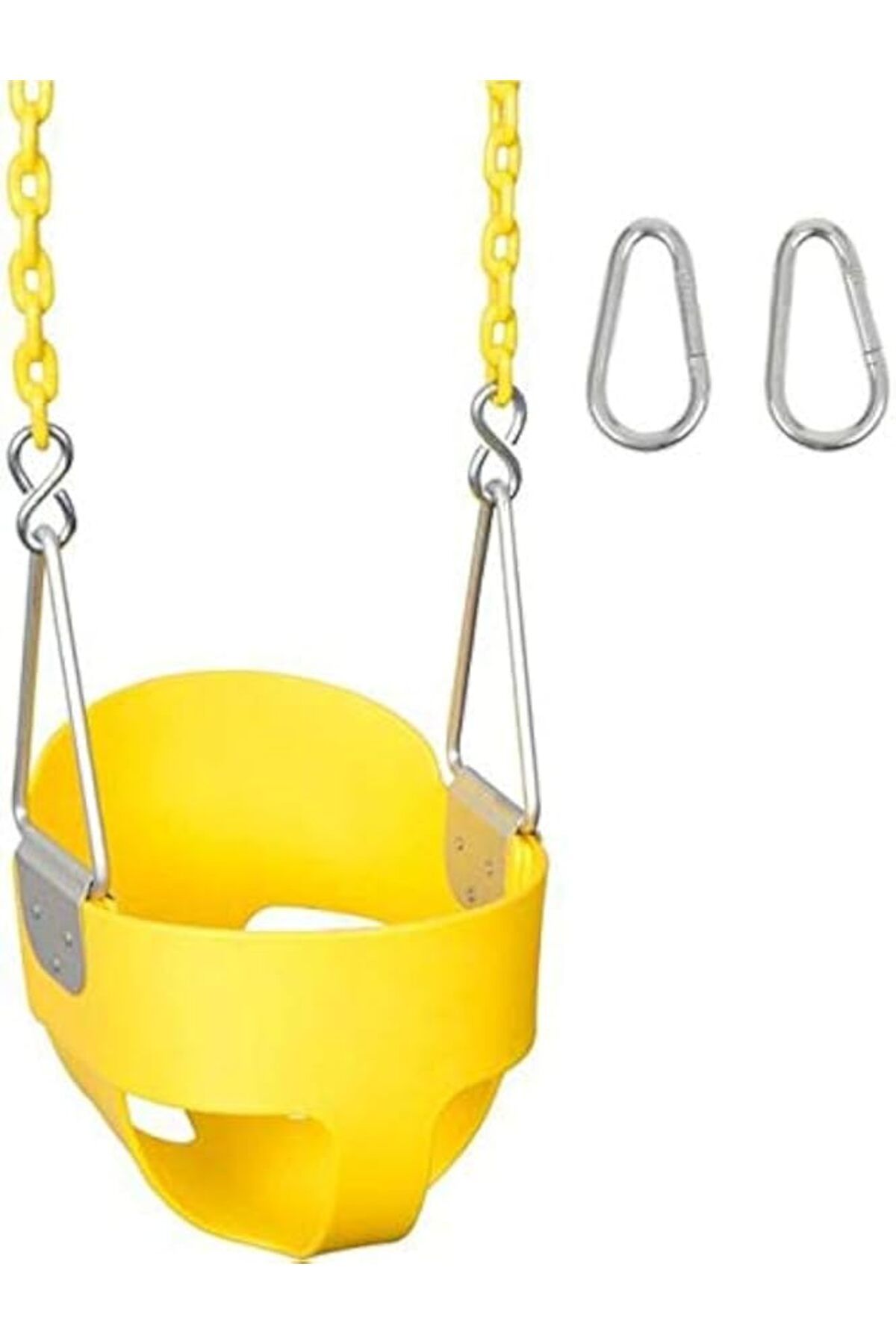 Rainbow Toys RBW TOYS Salıncak Sandalye İç/Dış Mekan Yüksek Sırtlı Salıncak Koltuğu Zincirli Set