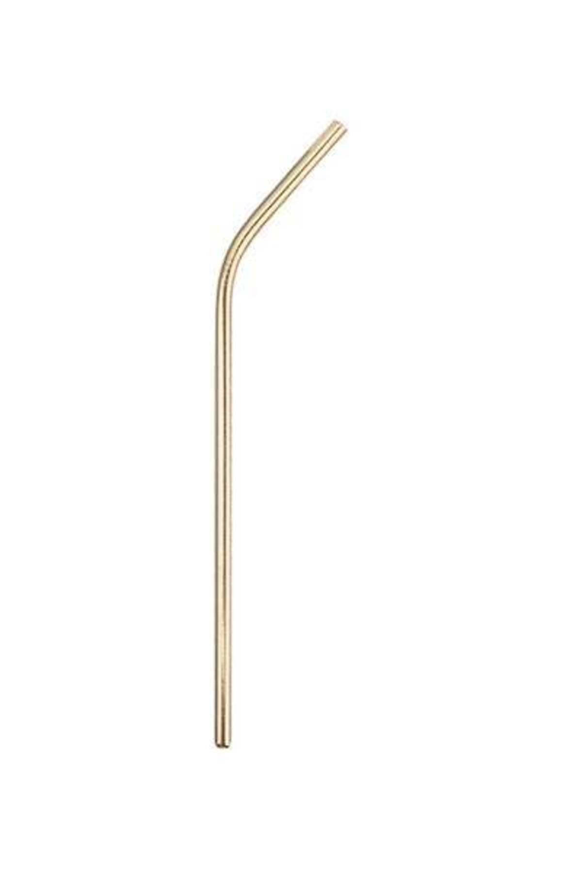 HALAMODO-10-Piece Light Drinking Straw Set Light Gold 21.5x0.6centimeter 3