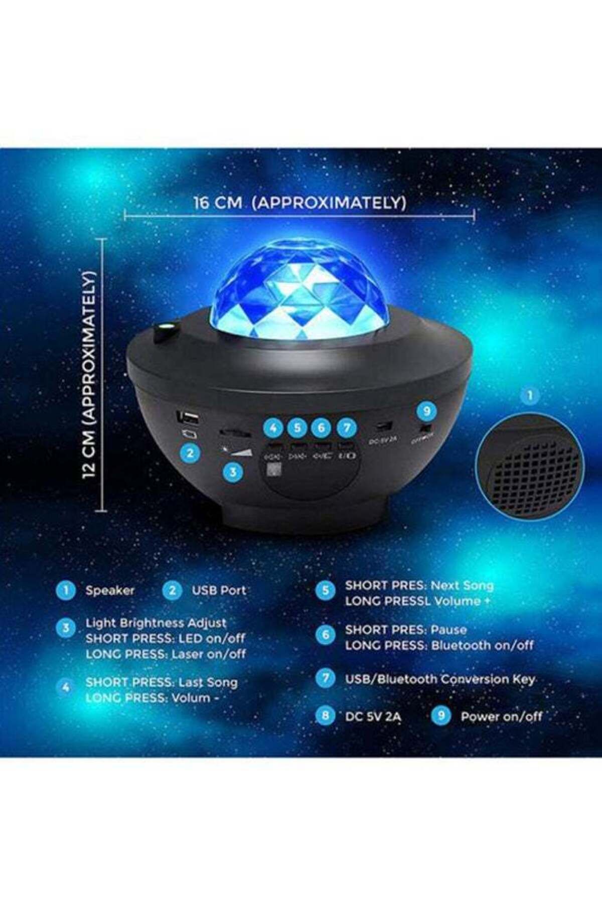 COOYA-Galaxy Projector, Multiple Light Effect Combinations, Bluetooth Music, Create a Romantic Atmosphere 4