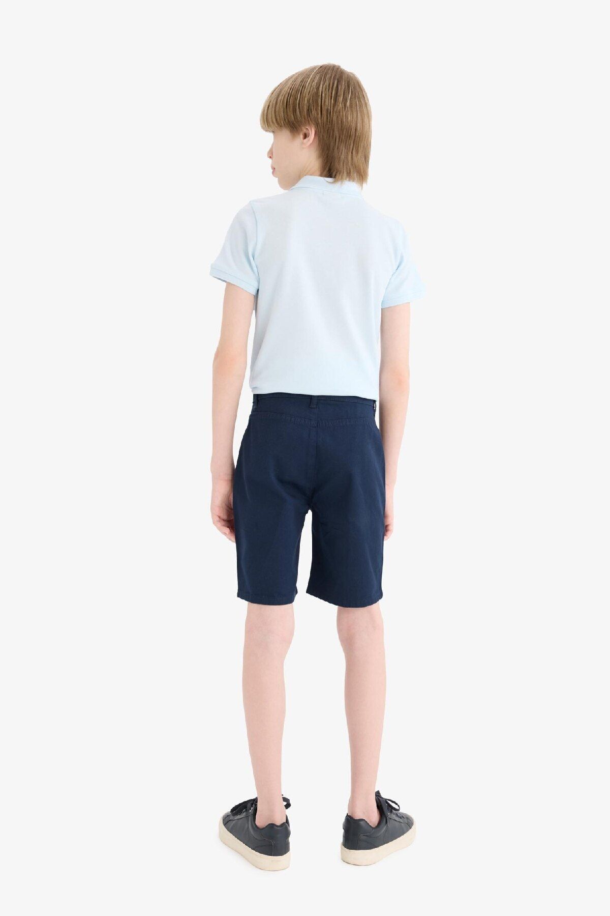 DeFacto-Αγόρι Basic Απλό Σορτς Gabardine με Τσέπη C2955A825SM 8