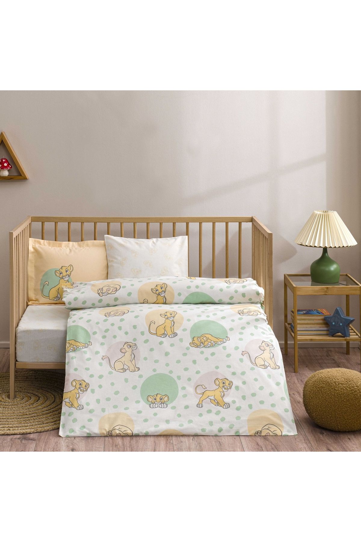Taç Taç Lisanslı Disney Lion King Baby Pamuk Bebek Nevresim Takımı