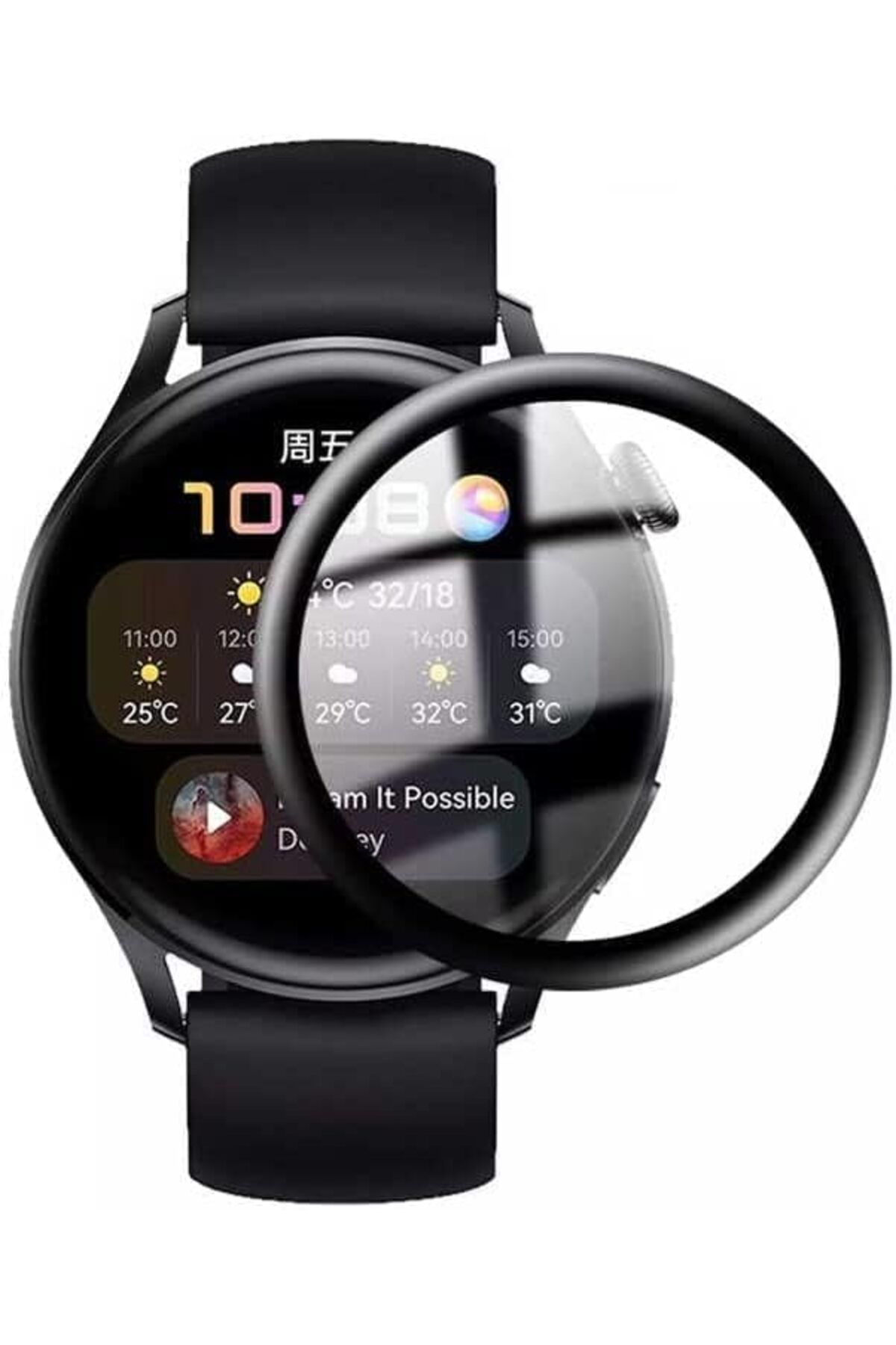 STOREMAX ELZ Galaxy Watch 4 ile uyumlu 41mm Ekran Koruma Tam Kaplayan Kavisli Ekran Koruyucu Nano Pet FRNTR 1