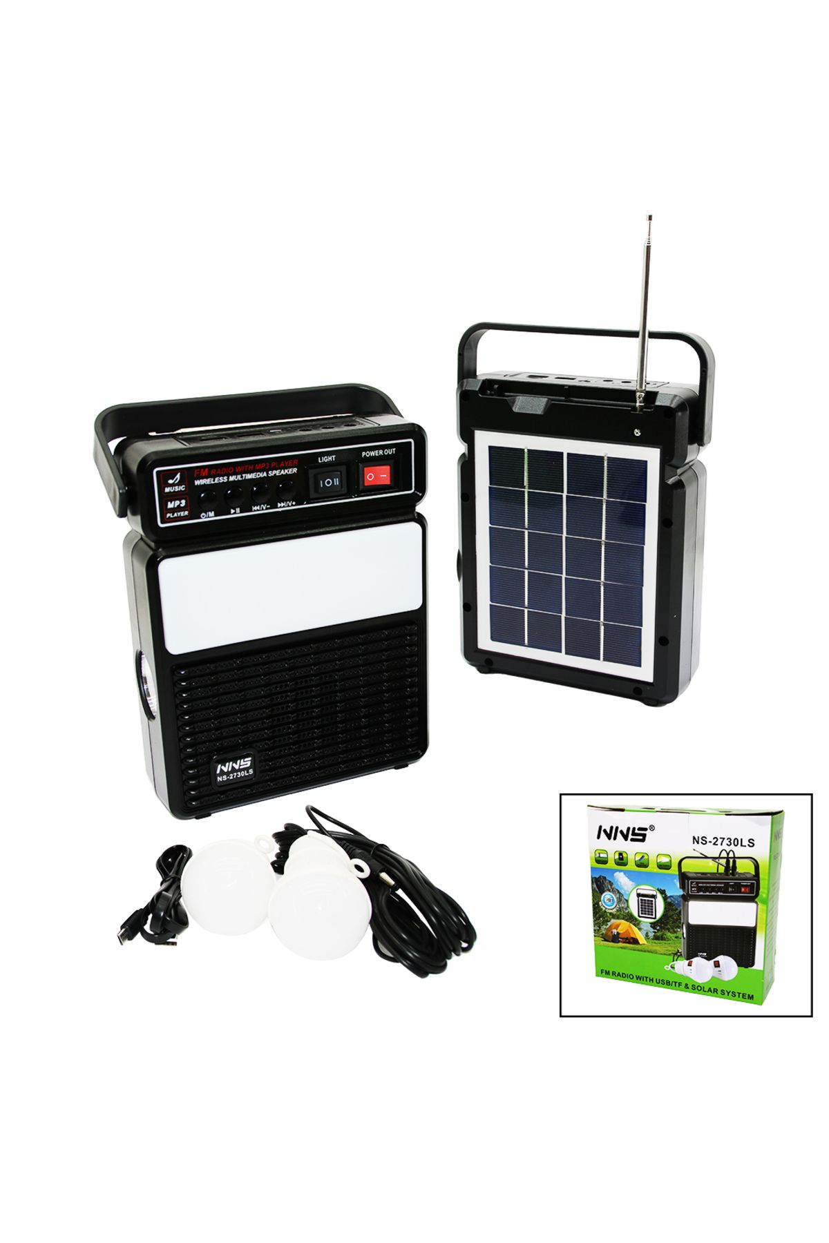 STOREMAX OZN 3IN1 - SOLAR2İN1 DİK MODEL EL FENERİ - RA- MP3BLUETOOTH - USB/ TF PORT - 2 PARÇA AMPUL KABL