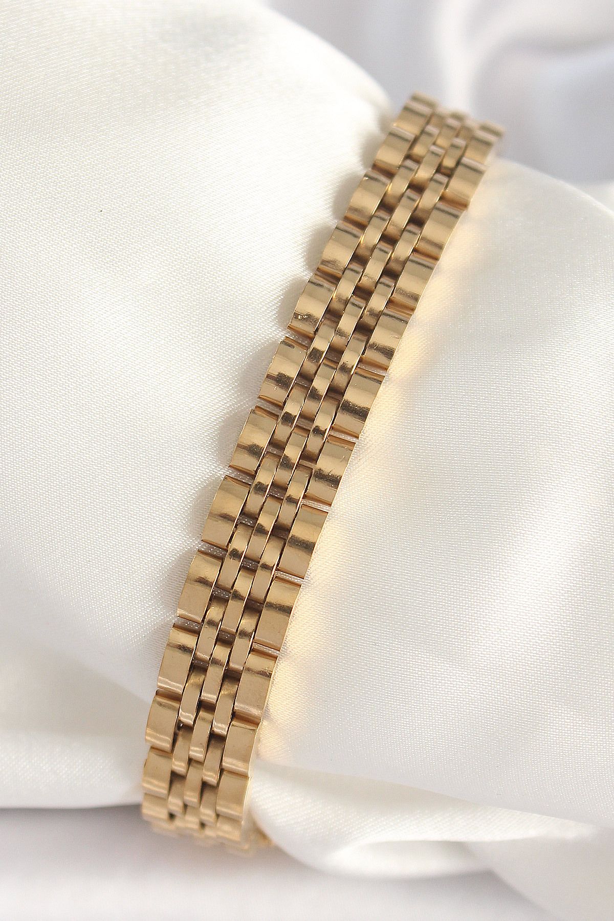 STİLLOVE 316L Çelik Gold Renk Zincir Model Erkek Bileklik SL10934