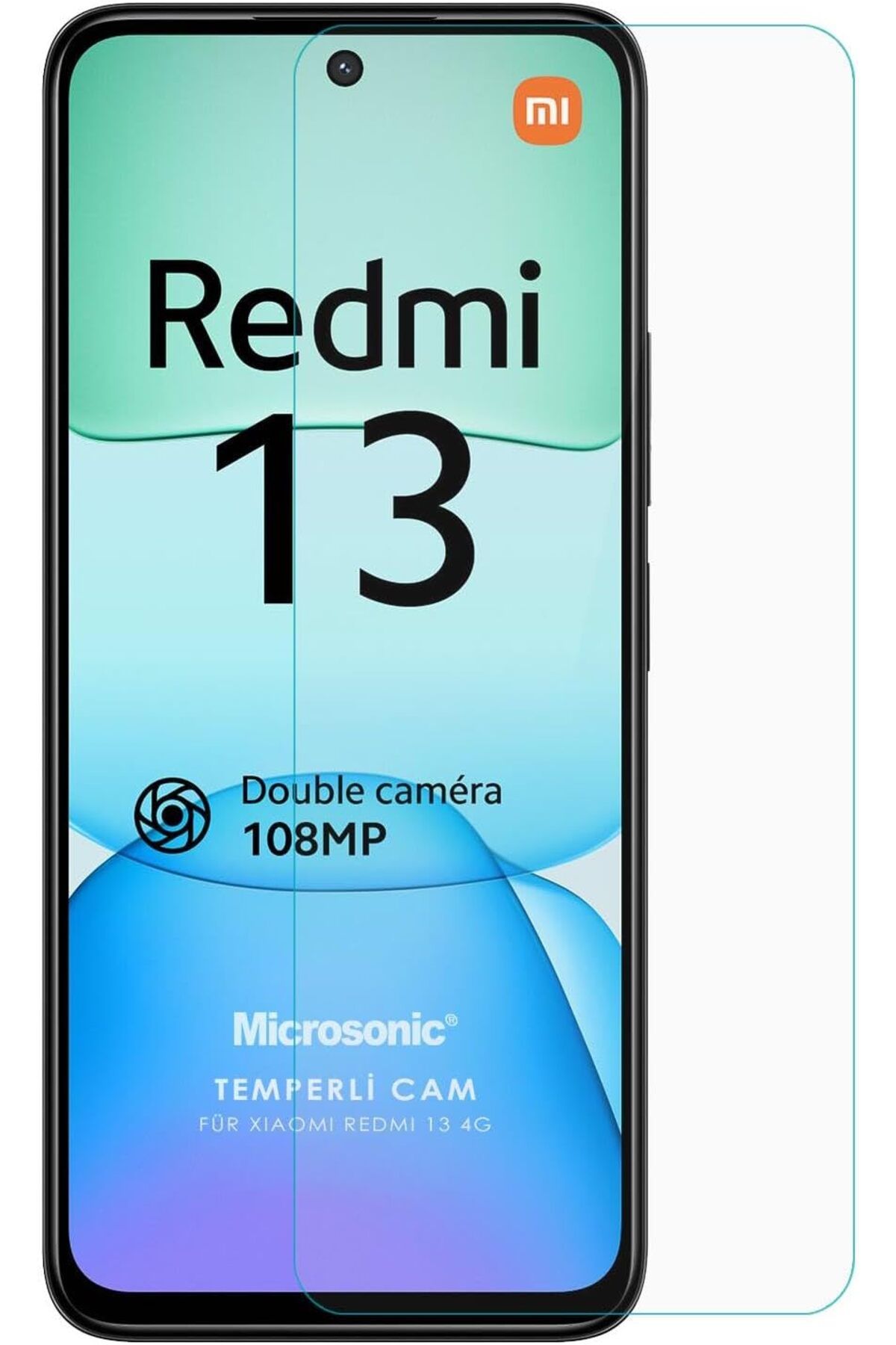 STOREMAX OZN Xiaomi Redmi 13 4G Tempered Glass Cam Ekran Koruyucu [Redmi 13 4G ile Uyumlu Ekran Koruyucu - Ş