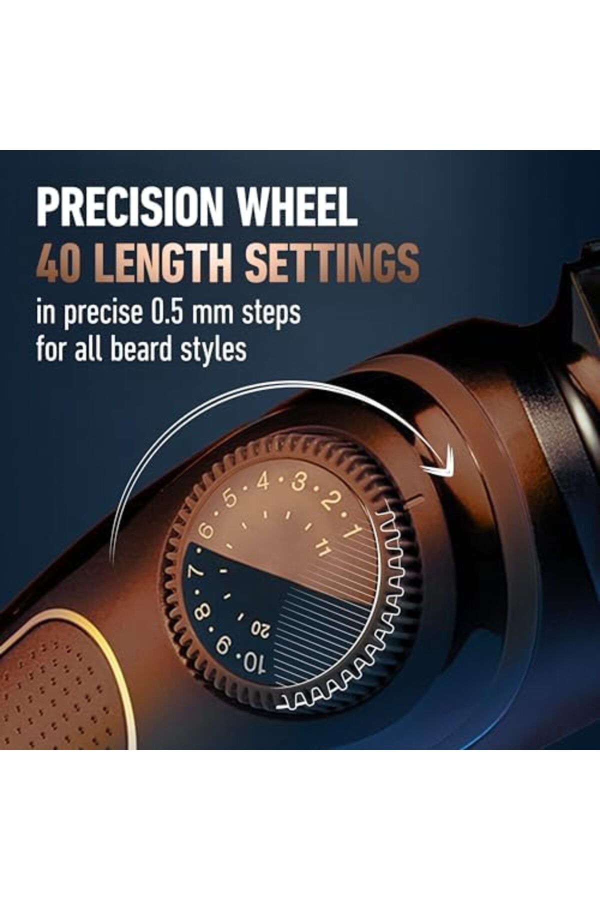 King C. Gillette-Cordless Beard Trimmer for Men, Kit includes 1 Trimmer, 3 Interchangeable Combs, 1 6