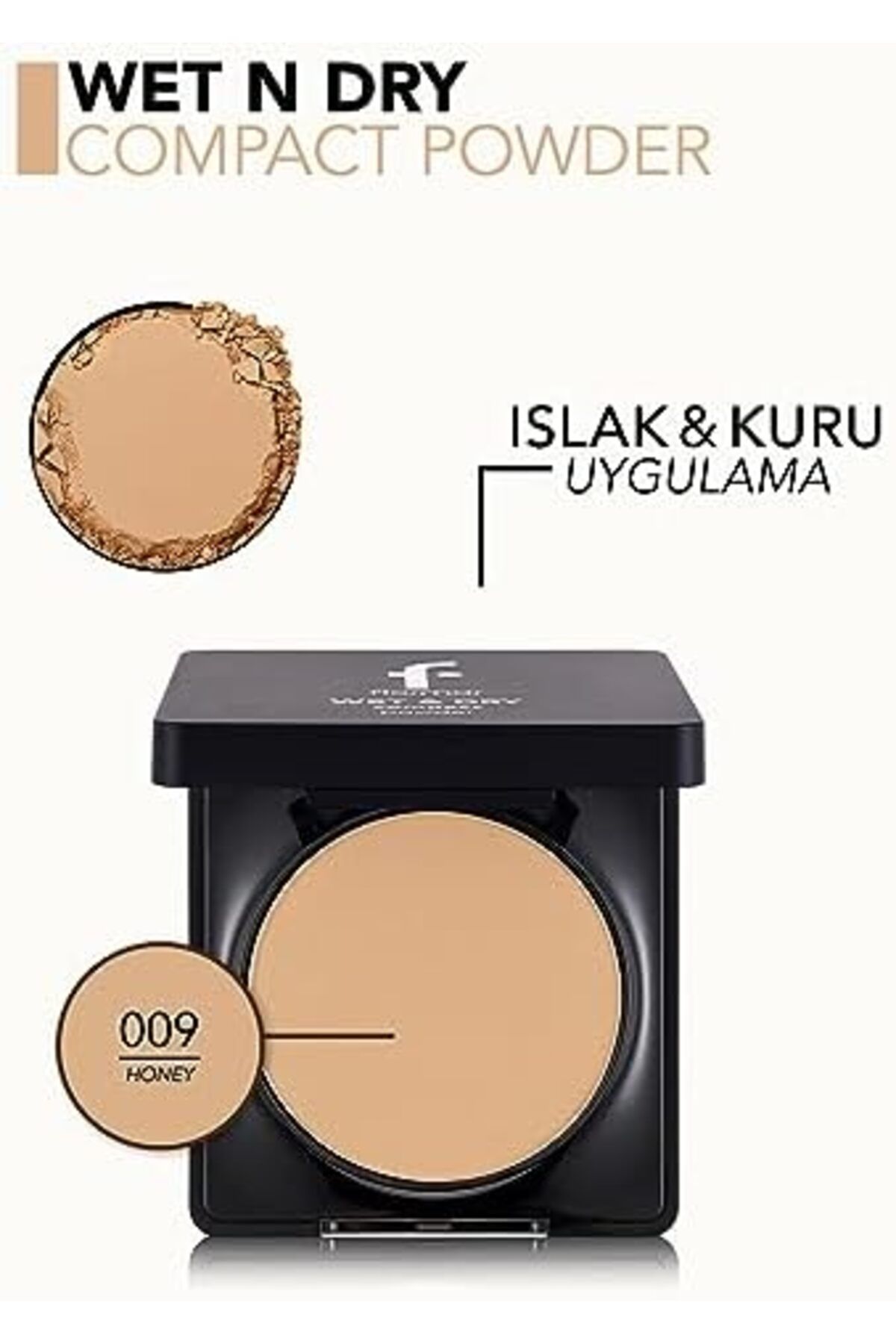 Flormar-بودرة مضغوطة للاستخدام الرطب والجاف من، لون العسل 009 8