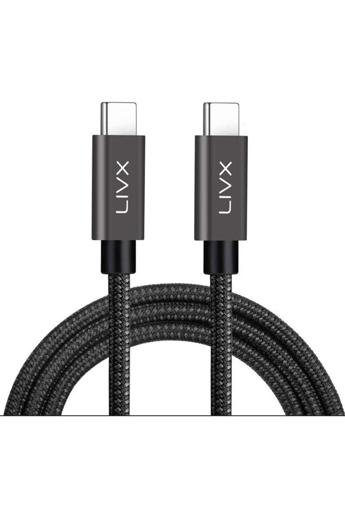 STOREMAX Solid 100W 5A Type C to Type C 50 cm Hızlı Şarj ve Data Kablosu Halat Örgülü Space Gray Trend