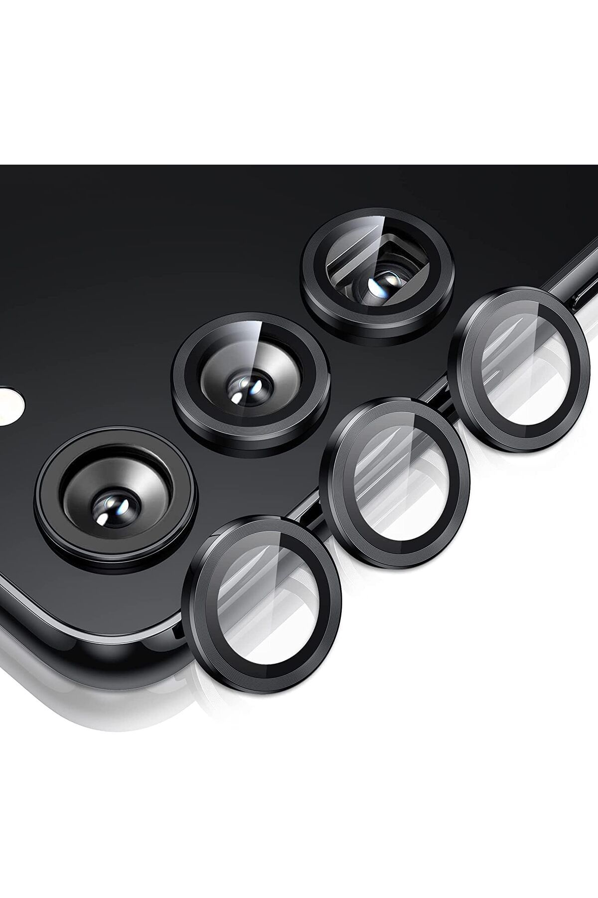 Mu Art Ahşap Mrt Galaxy S23 / S23 Plus Kamera Lens Koruyucu Çizilmeye Dayanıklı HD Temperli Metal Cam Kamera E