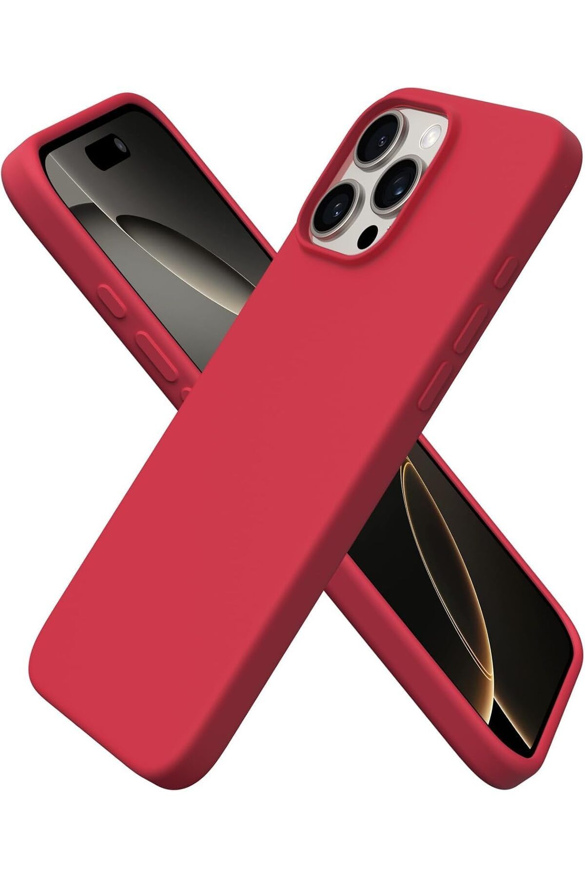 STOREMAX ELZ iPhone 16 Pro Kılıfı 6.3" ile Uyumlu, İnce Sıvı Silikon 3 Katmanlı Tam Kaplamalı Yumuşa