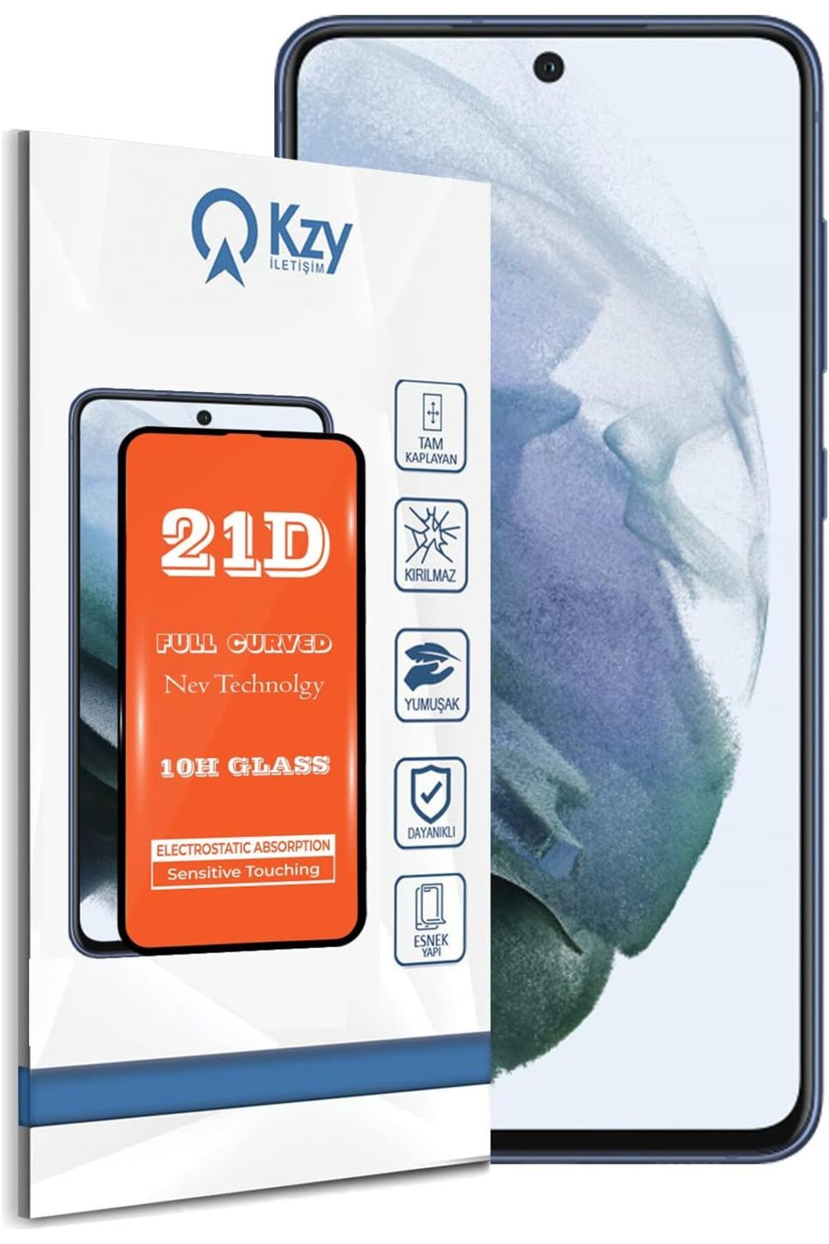 STOREMAX OZN İLETİŞİM Galaxy S21 FE ile uyumlu Tam Kaplayan 21D Temperli Ekran Koruyucu Cam OZNstre 1094