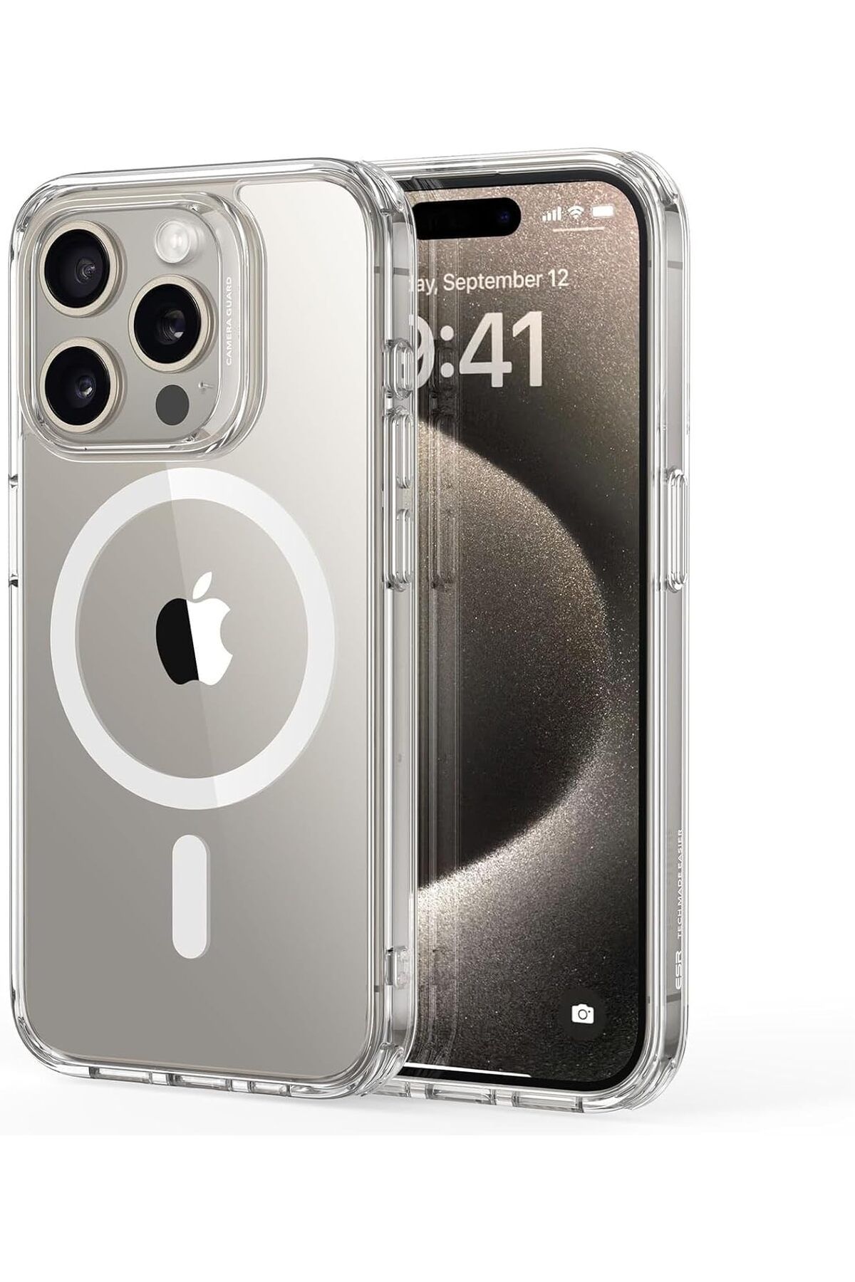 STOREMAX ELZ iphone 15 pro max MagSafe ile Uyumlu Şeffaf Kılıf Silikon Darbe Emici Tam Koruma Kapak Air ip