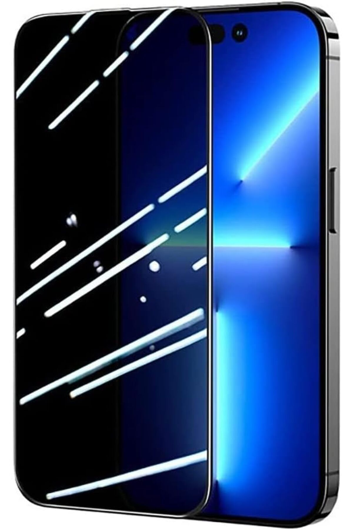 Mu Art Ahşap Mrt iPhone ile Uyumlu Hd Full Kaplayan Premium Hayalet Ekran Koruyucu Cam (iPhone 14 Pro Max) Art 87