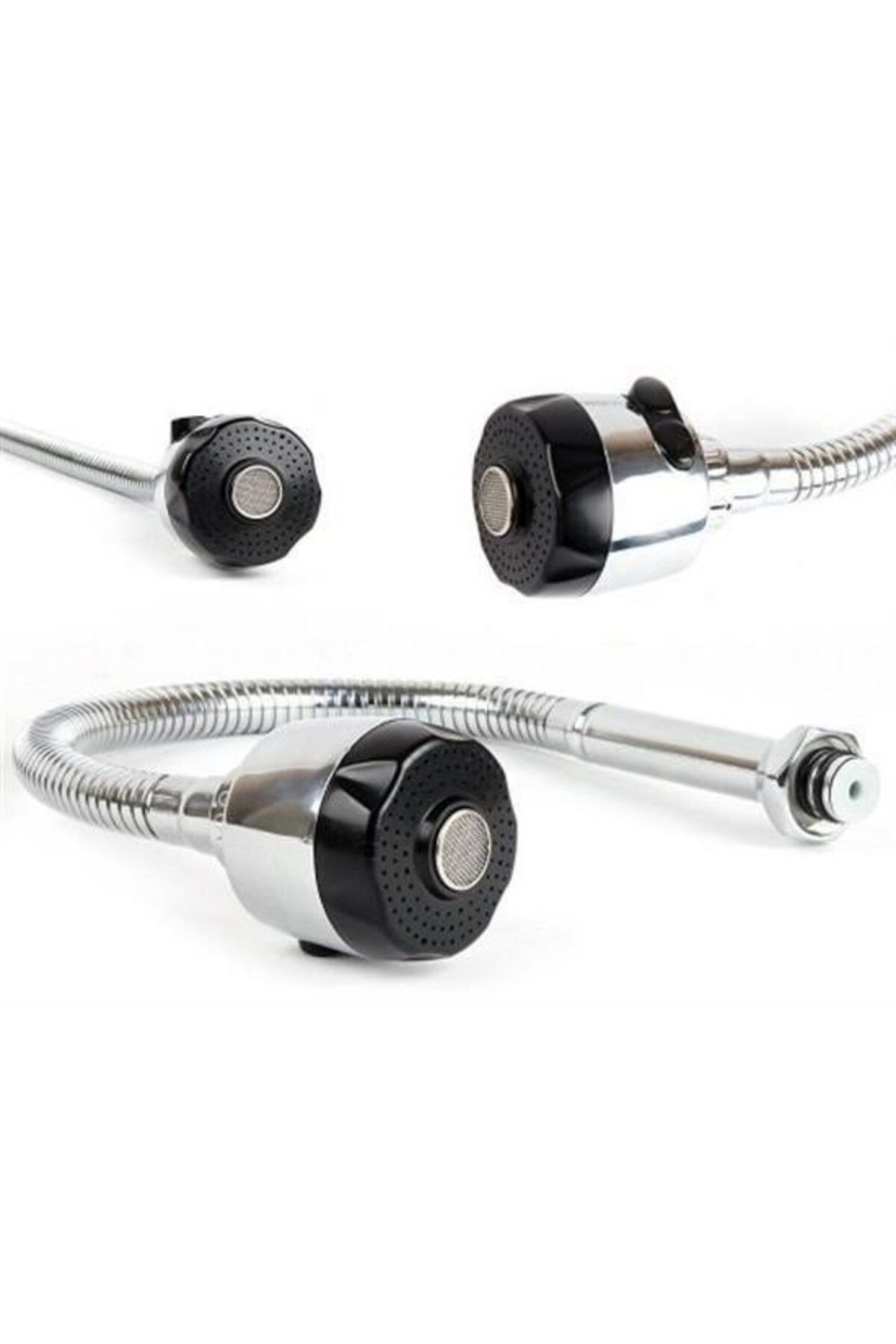 Allproduct ® Oynar Başlıklı 2 Fonksiyonlu Spiral Musluk Başlığı Mutfak Hortumu