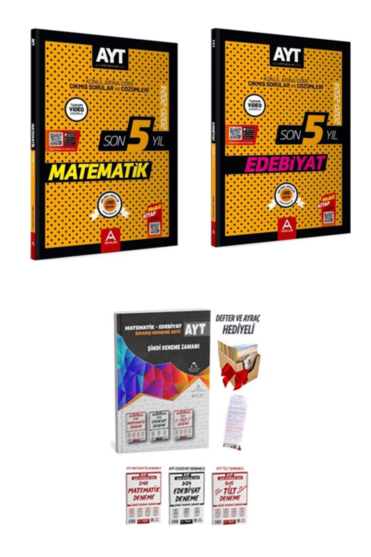 A Yayınları 2025 AYT Matematik Edebiyat 5 Yıl Çıkmış Soru ve Deneme Seti