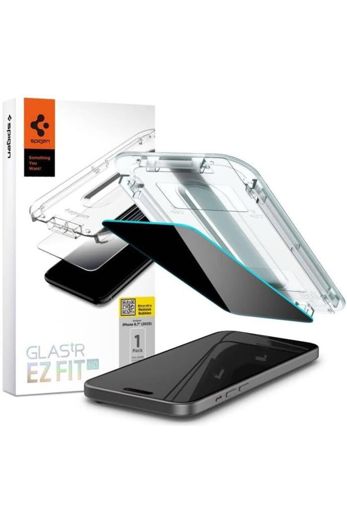 STOREMAX OZN iPhone 16 Plus/iPhone 15 Plus Hayalet Cam Ekran Koruyucu Kolay Kurulum Glas.tR EZ Fit Privacy -
