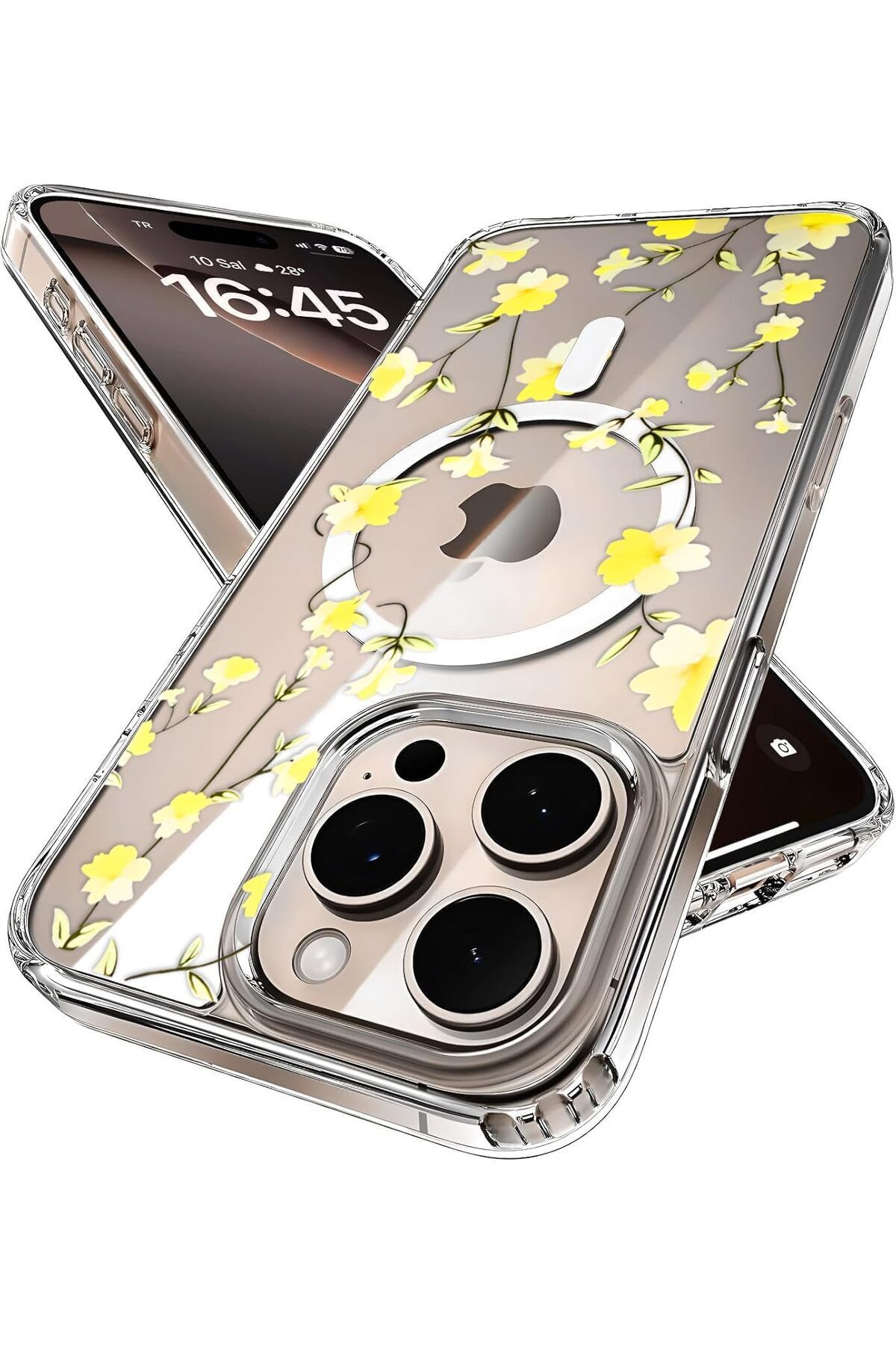 STOREMAX Ezg iPhone 16 Pro için Flower Serisi Magsafe ile Uyumlu Göz Alıcı ve Şık Tasarımlı Çiçek D