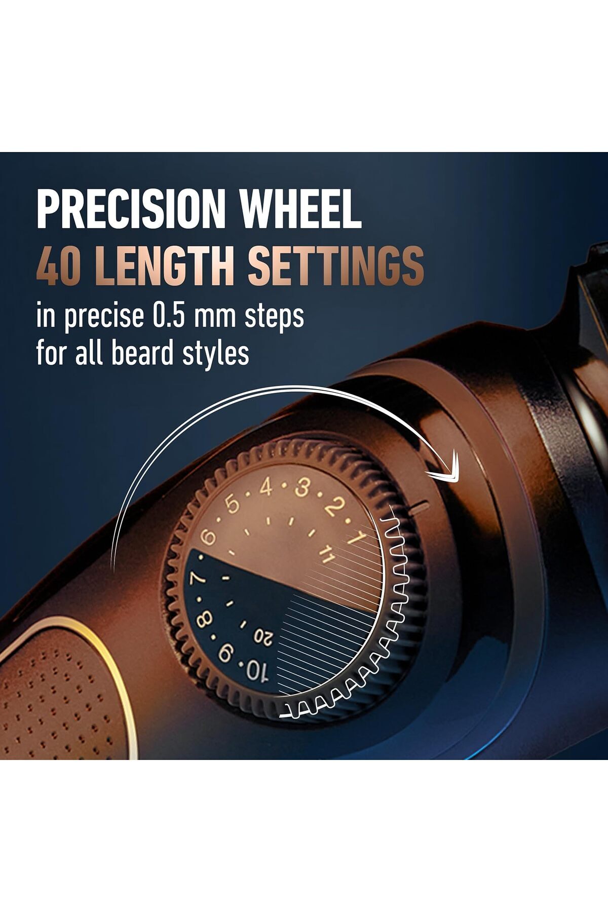 King C. Gillette-Cordless Beard Trimmer for Men, Kit includes 1 Trimmer, 3 Interchangeable Combs, 1 5