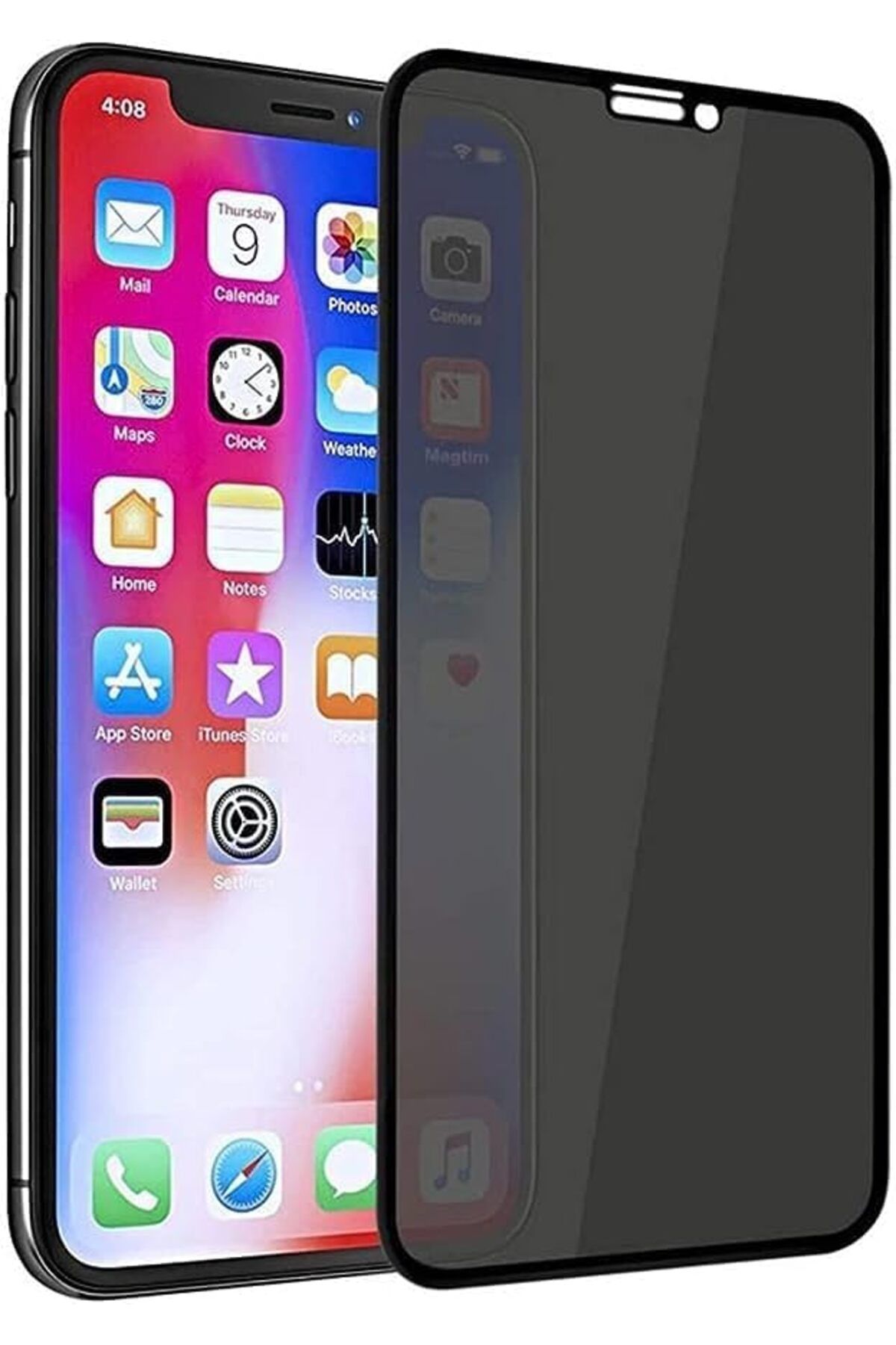 LUXE es iPhone 15 Gizli Hayalet Ekran Koruyucu, Yandan Görünmeyen Full Ekran Koruyucu Cam, Tam Gizlili