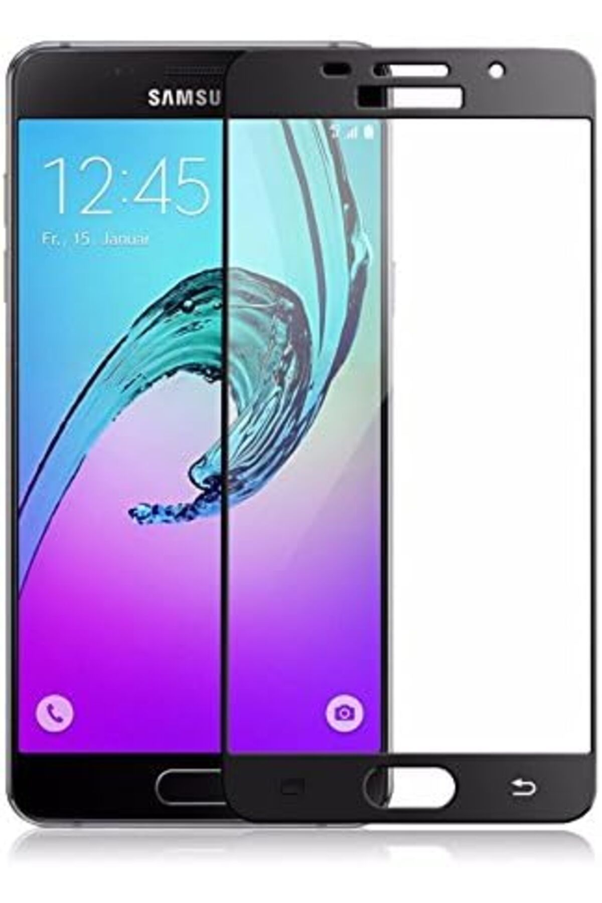 STOREMAX OZN Galaxy A3 2017 Uyumlu Full Kaplayan Temperli 5D Ekran Koruyucu Cam (Siyah) OZNstre 1094633